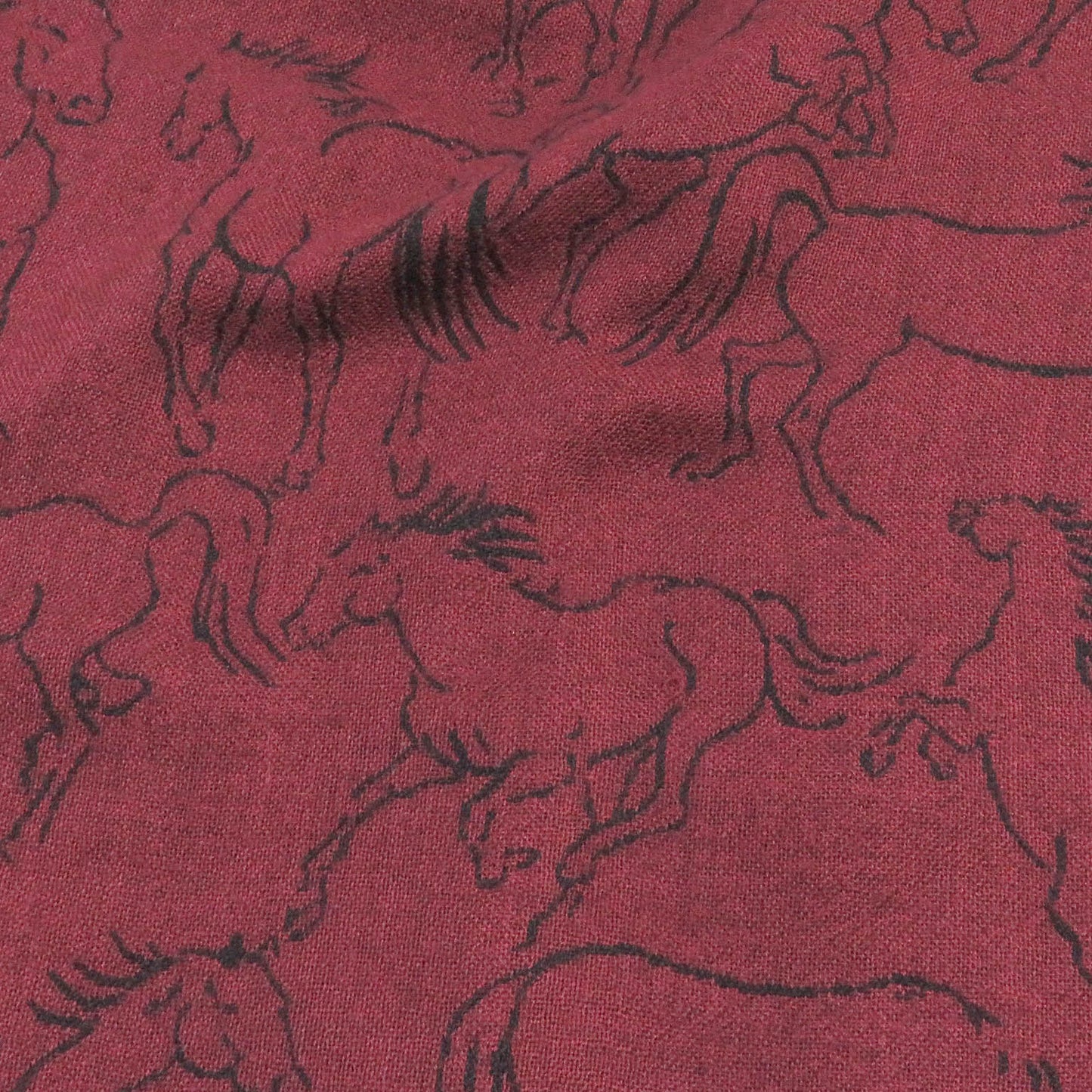 HERMES Scarf Main: 70% cashmere, Main: 30% silk Bordeaux mens