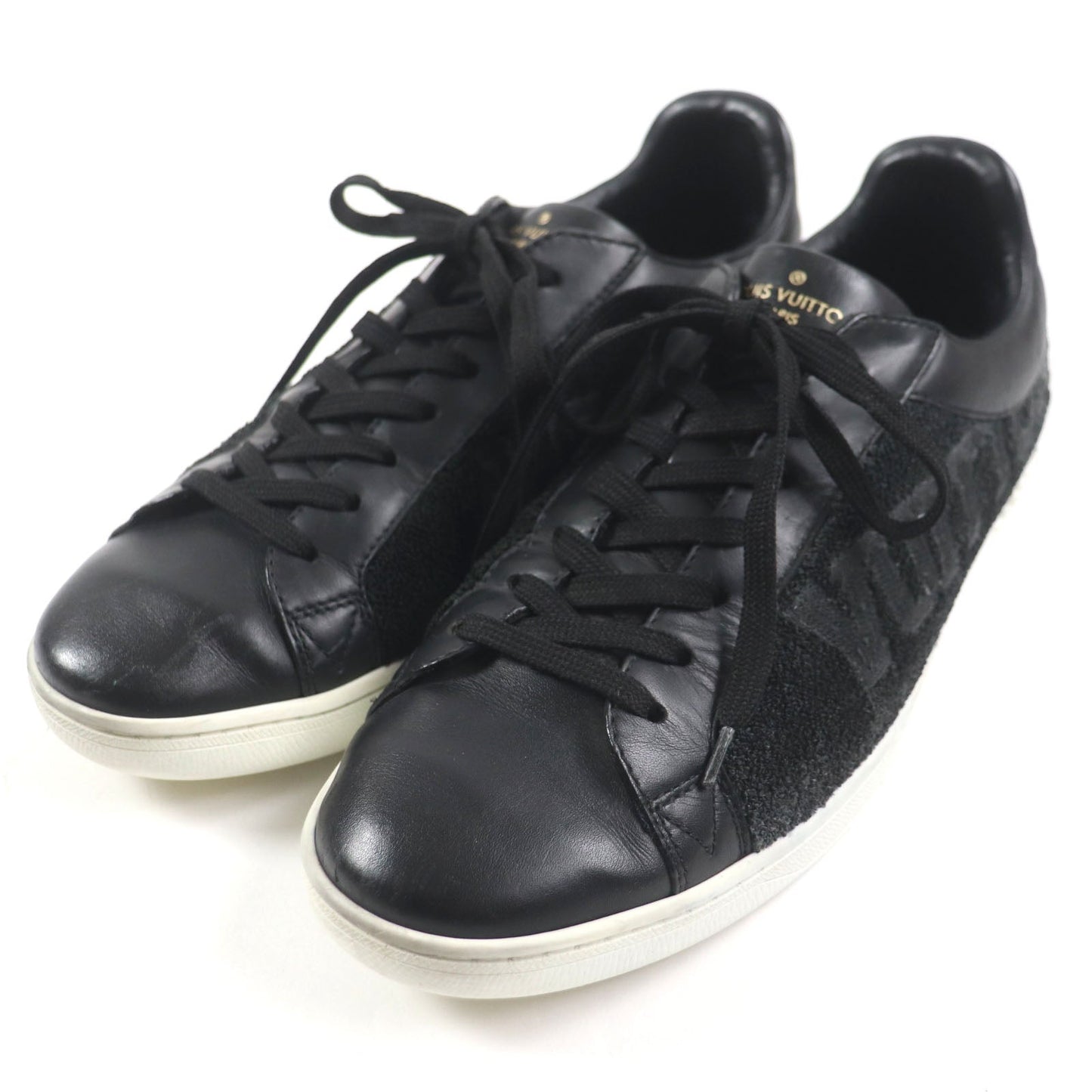 LOUIS VUITTON Low cut sneakers Main: Leather black Luxembourg Klein mens 6 1/2
