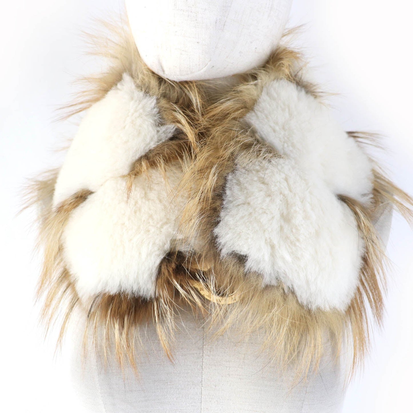 LOUIS VUITTON shawl MP1907 Main: Fox, Lining: 100% Silk Ivory Brown type Col Foxy Renard Women
