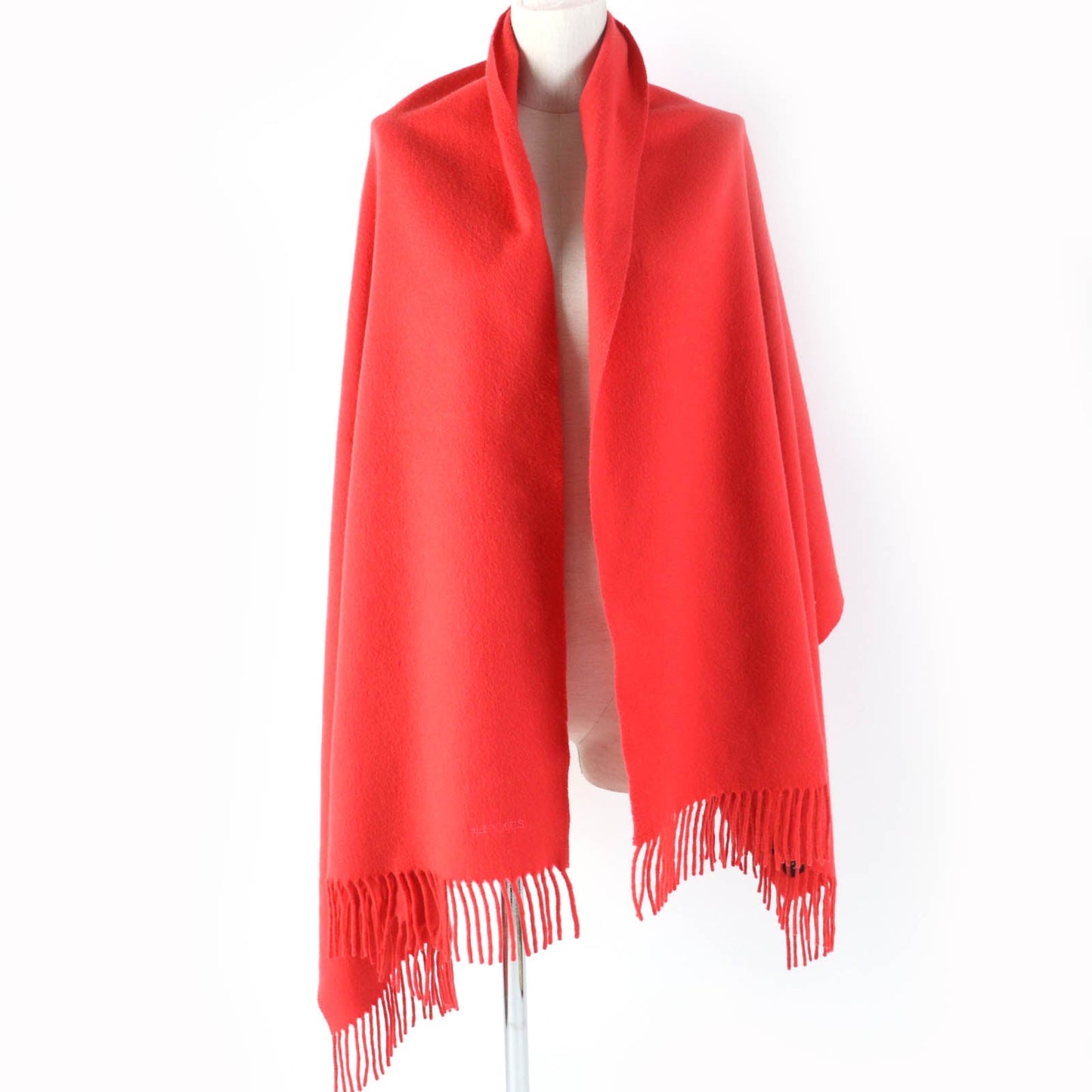 HERMES Stall Main: 100% cashmere Red type Women