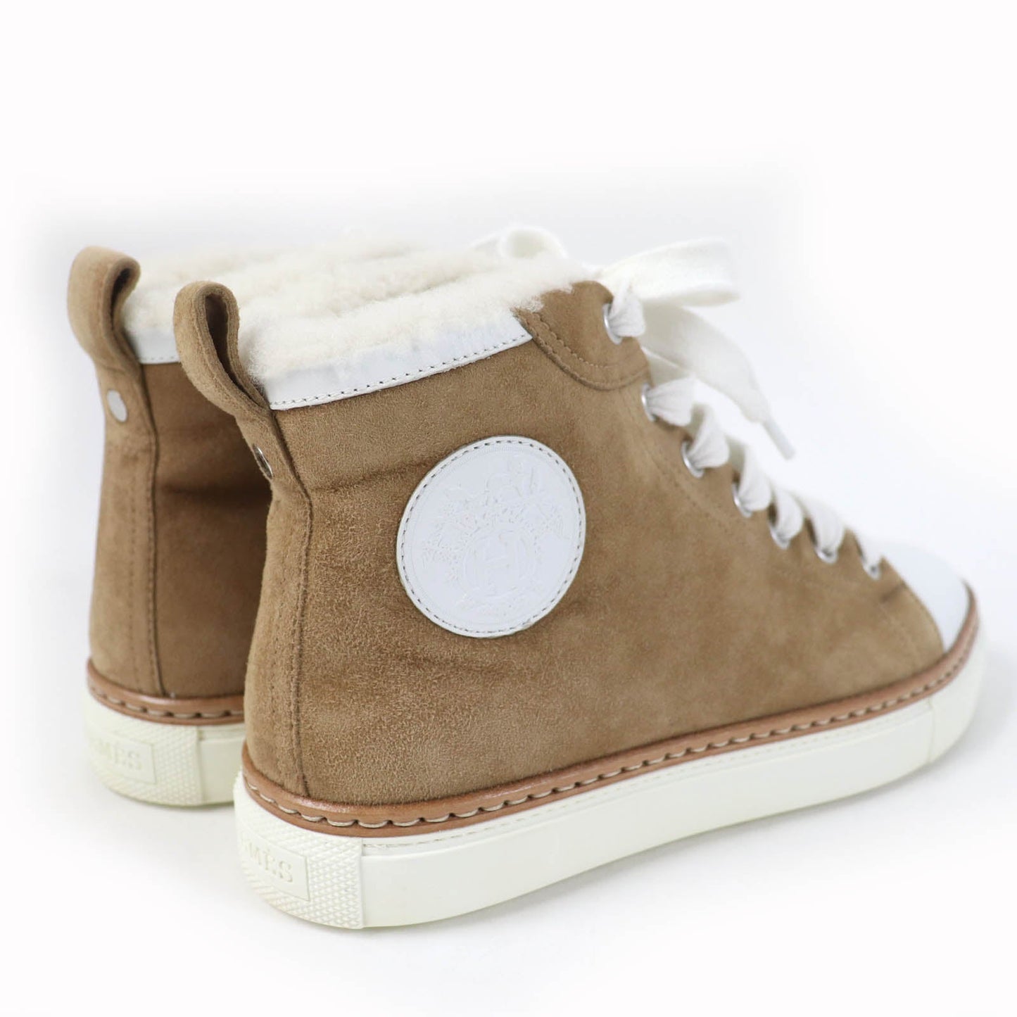 HERMES High cut sneakers Main: Mouton light brown Jimmy Women 35 1/2