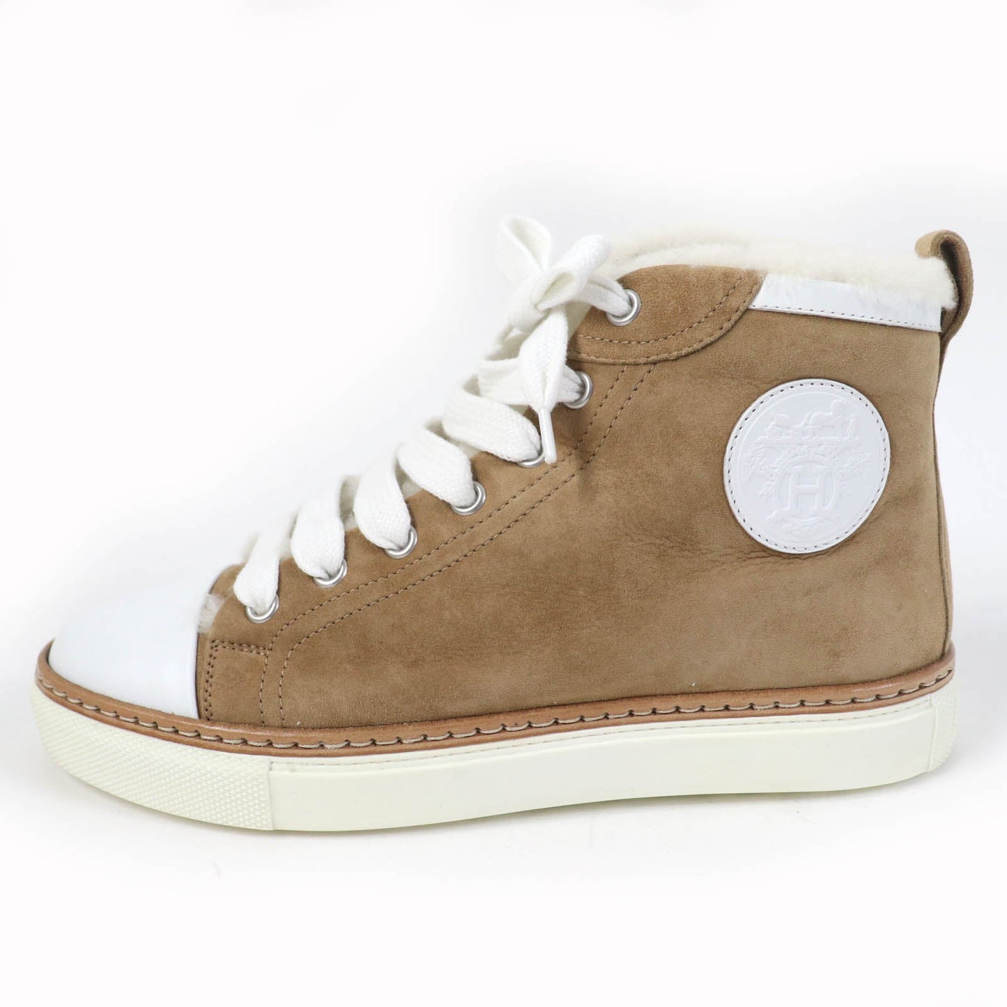 HERMES High cut sneakers Main: Mouton light brown Jimmy Women 35 1/2