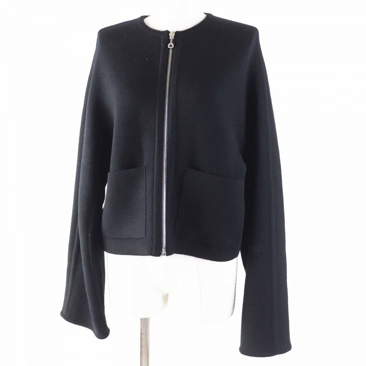 HERMES Jacket 3H2200D2 Main: 88% wool, Main: 10% cashmere, Main: 2% nylon, Part: 90% wool, Part: 10% cashmere black Women 34