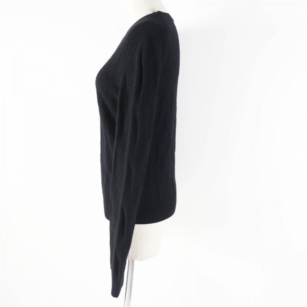 HERMES knit 3H2617D4 Main: 100% wool black Women 36