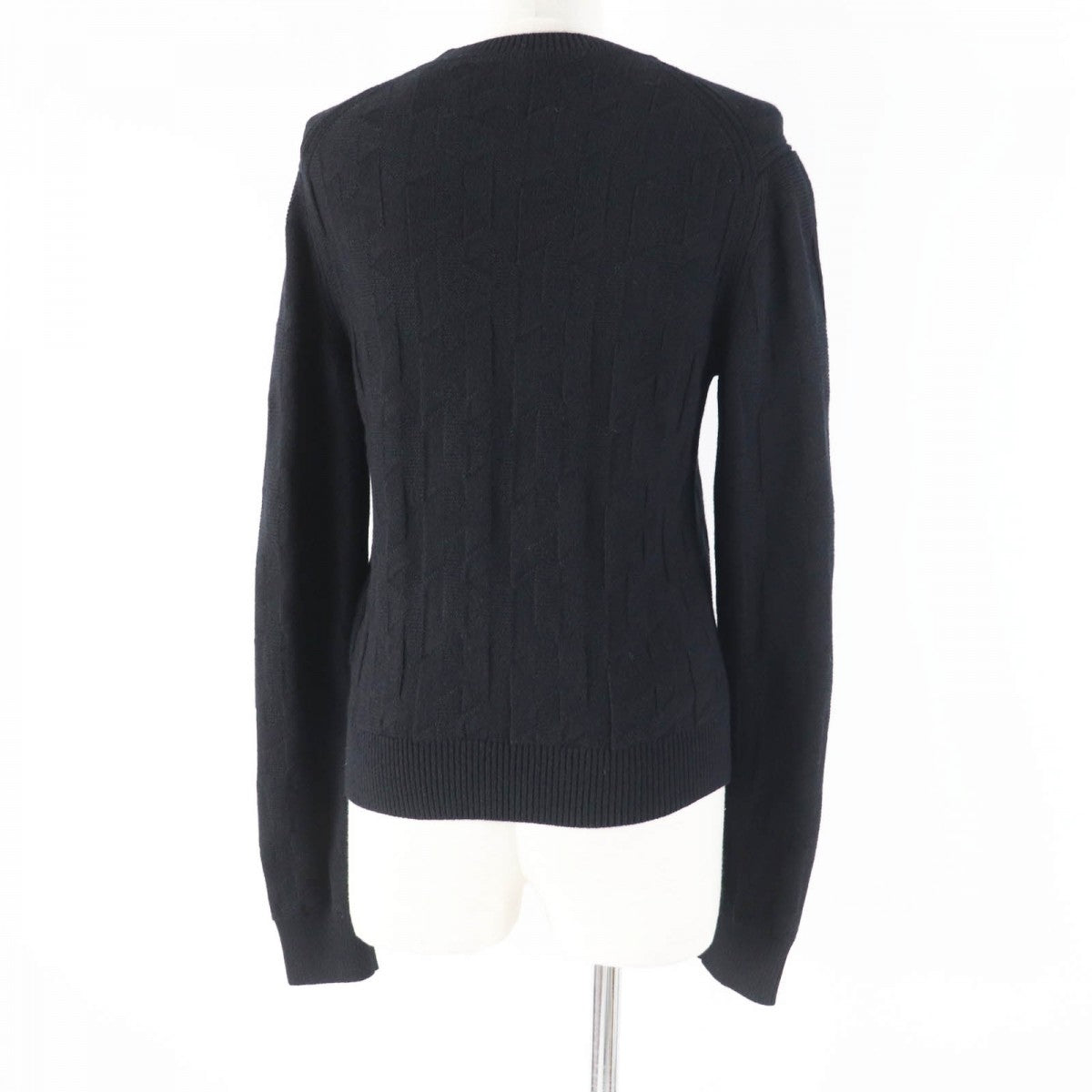 HERMES knit 3H2617D4 Main: 100% wool black Women 36