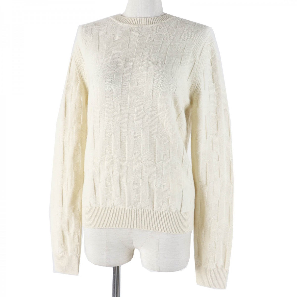 HERMES knit 3H2617D4 Main: 100% wool Ivory Women 36