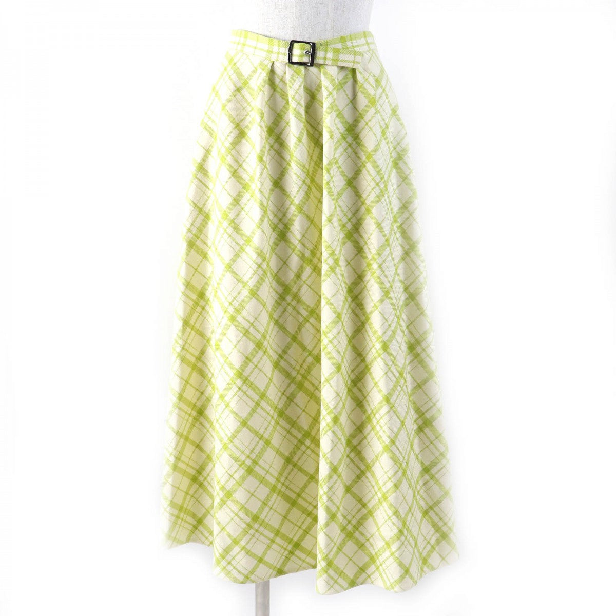 Christian Dior flare skirt 141J46A1342 Outer: 100% wool, Lining: 100% silk Light green type Women 42