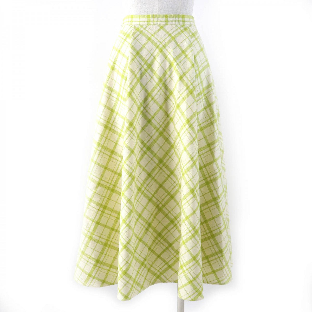 Christian Dior flare skirt 141J46A1342 Outer: 100% wool, Lining: 100% silk Light green type Women 42