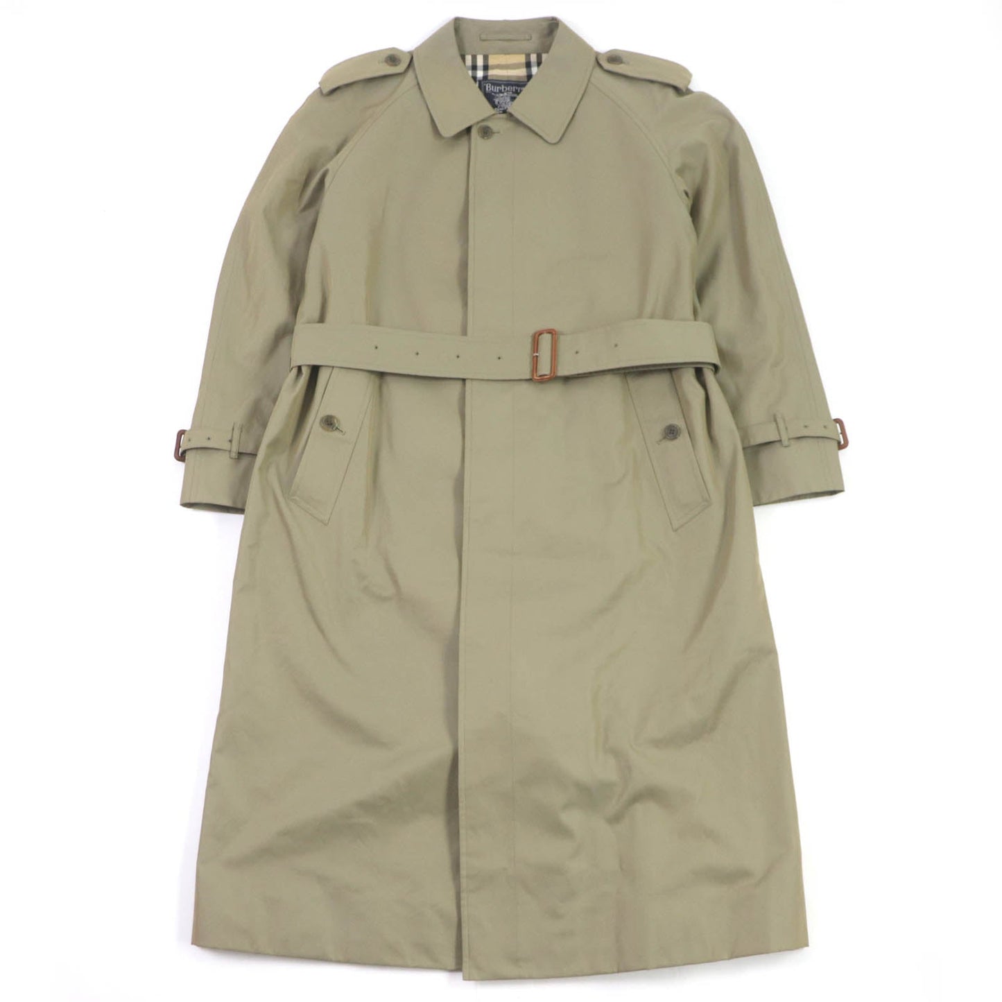 BURBERRY trench coat Outer: 100% cotton, Lining: cotton, Sleeve lining: polyester green mens 94 175