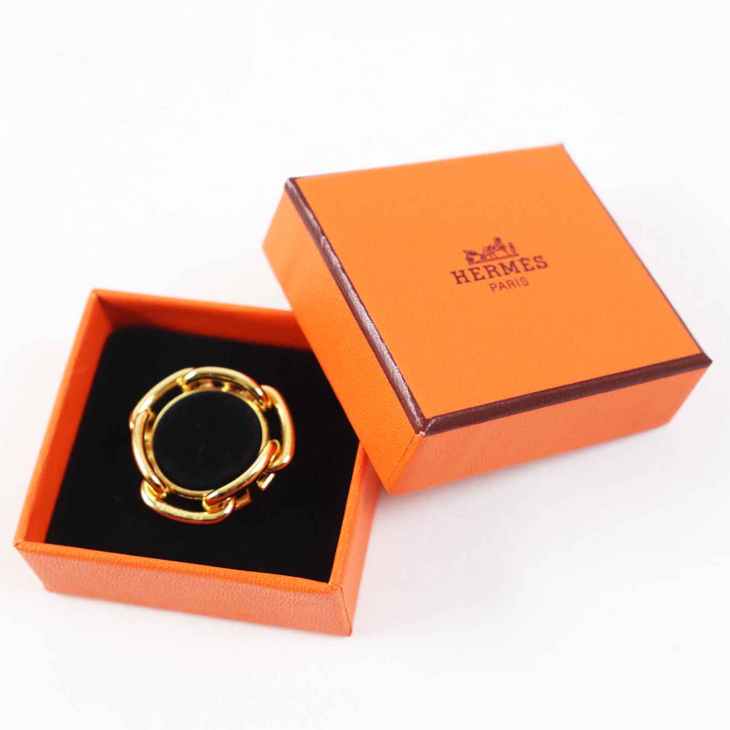 HERMES Scarf ring Main�FGold Plated gold Lukade Women