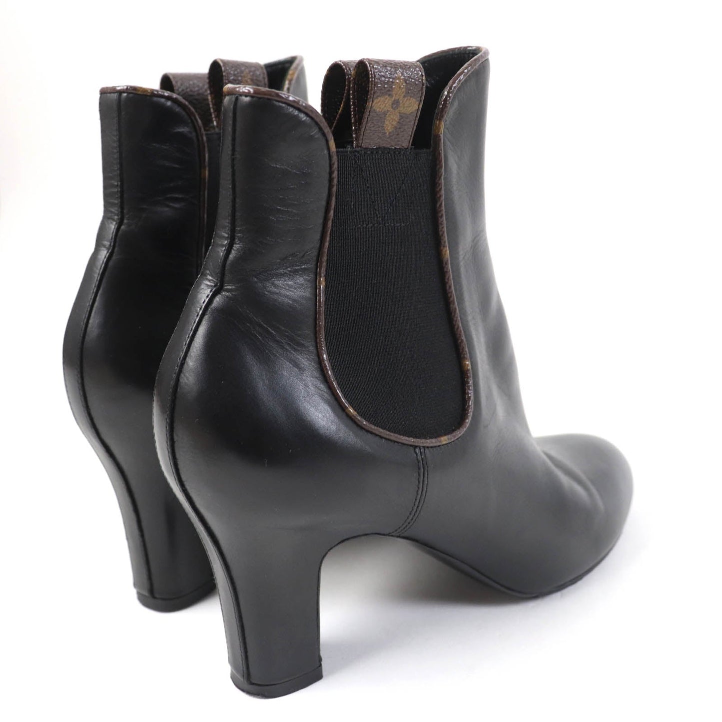 LOUIS VUITTON short boots Main: Leather black Women 38 1/2