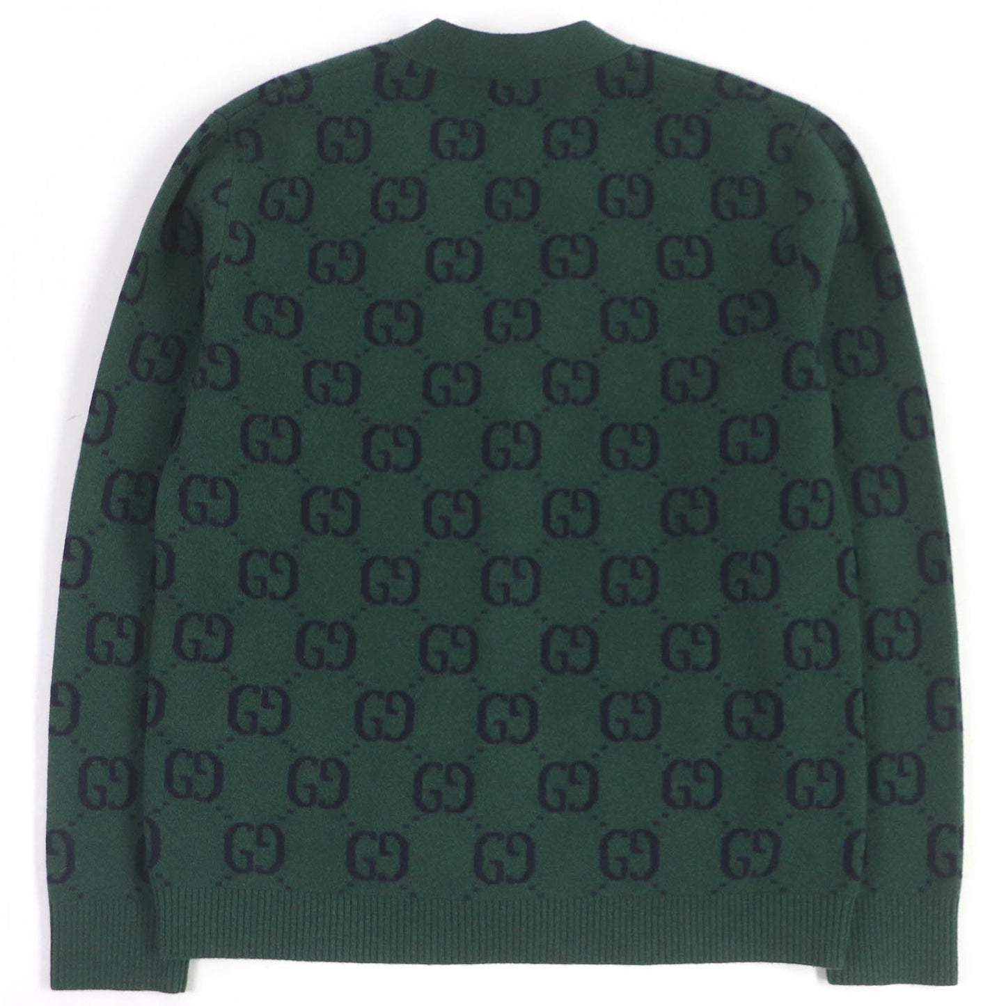 GUCCI cardigan 678939 Main: 100% wool, part: 94% wool, part: 5% nylon, part: 1% polyurethane green mens XS
