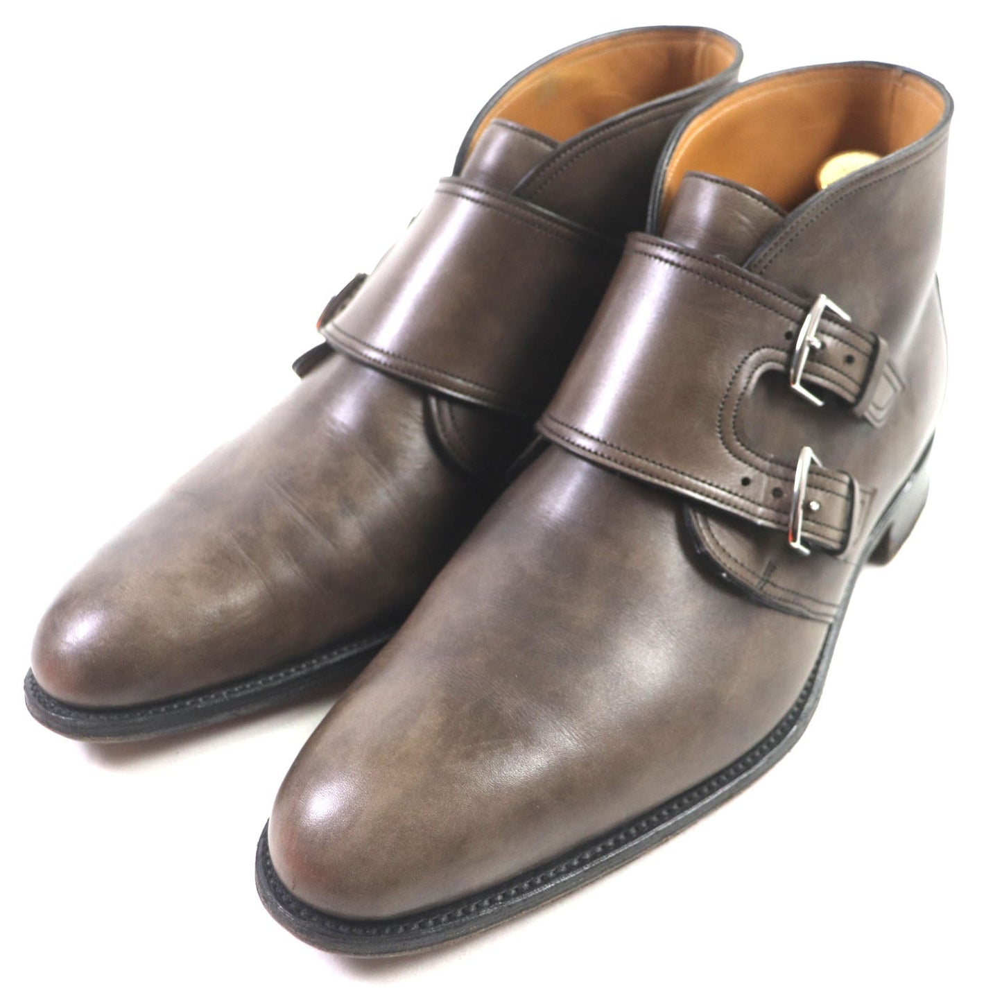 HERMES Ankle boots Main: Leather Dark brown mens 40 1/2