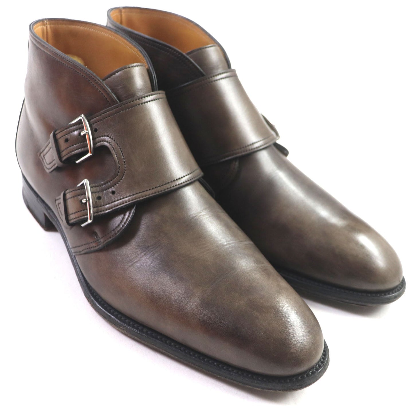 HERMES Ankle boots Main: Leather Dark brown mens 40 1/2