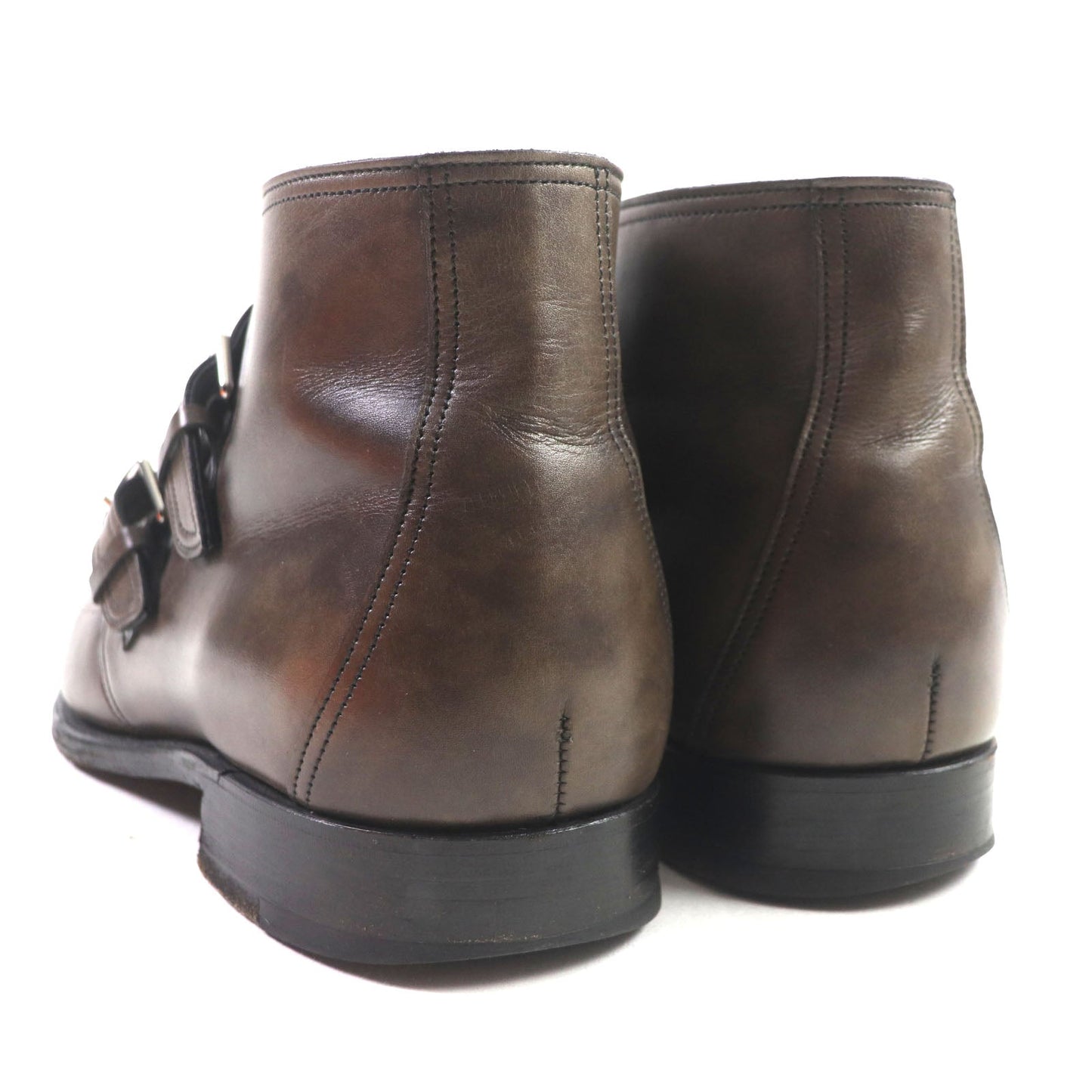 HERMES Ankle boots Main: Leather Dark brown mens 40 1/2