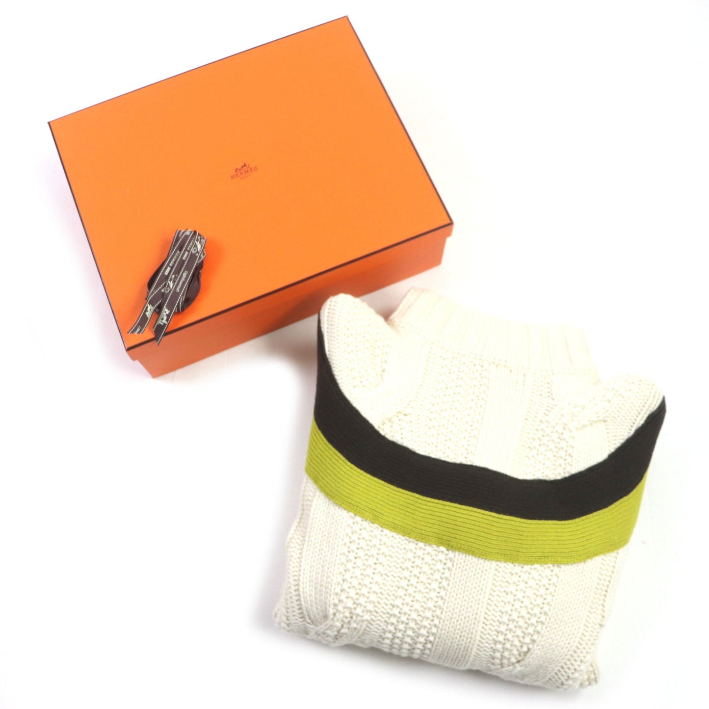 HERMES sweater Main: 70% wool, Main: 30% cashmere white mens S