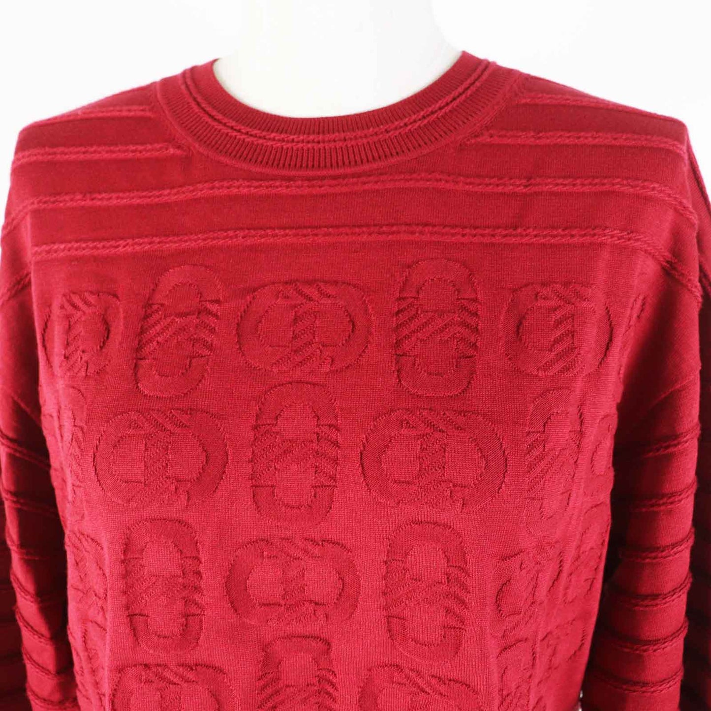 HERMES knit 3E2614D3 Outer: 57% silk, Outer: 43% cotton, Part: 55% silk, Part: 41% cotton, Part: 3% nylon Bordeaux Women 38