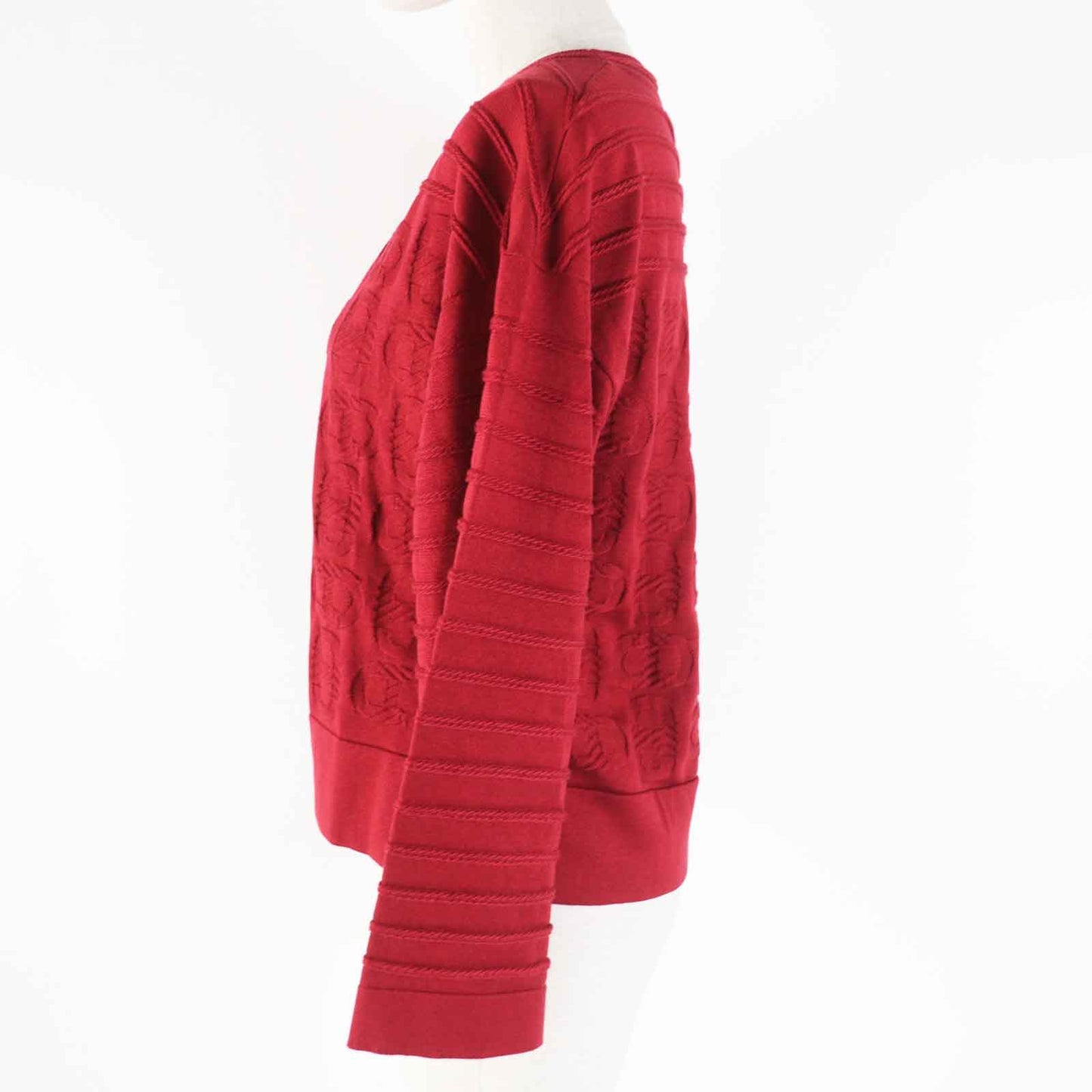 HERMES knit 3E2614D3 Outer: 57% silk, Outer: 43% cotton, Part: 55% silk, Part: 41% cotton, Part: 3% nylon Bordeaux Women 38