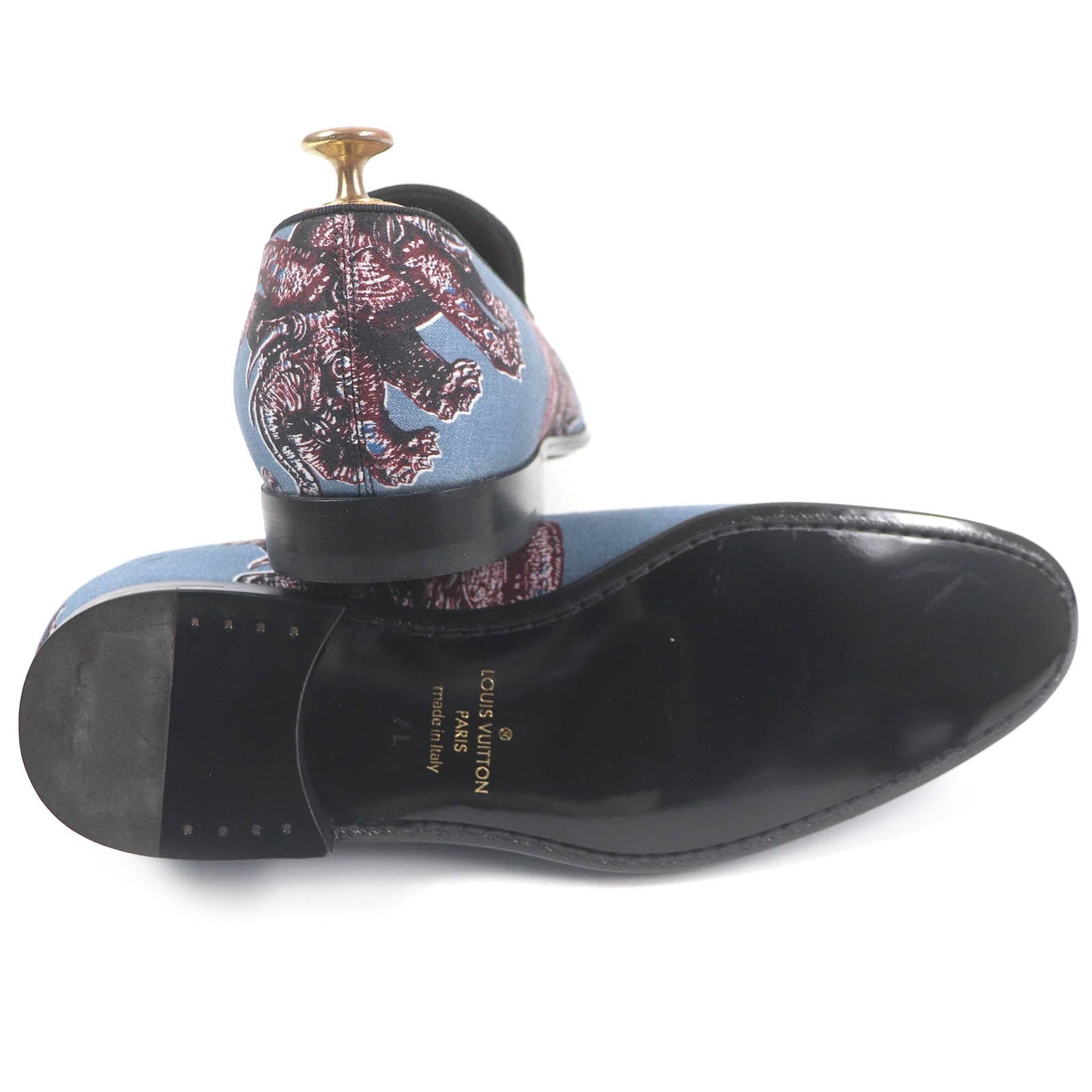 LOUIS VUITTON loafers Part: Canvas blue mens 7