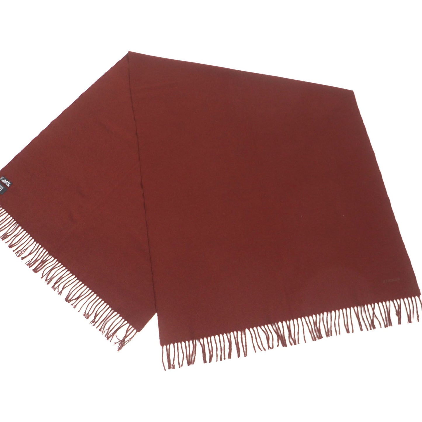 HERMES Scarf Main: 100% cashmere Red brown mens