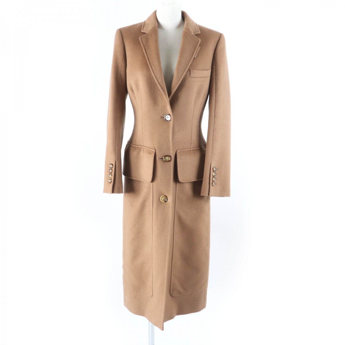 BURBERRY Chester coat 80372341 Outer: 100% cashmere, Part: 70% wool, Part: 20% polyamide (nylon), Part: 10% cashmere, Lining: 50% acetate Camel Women 40