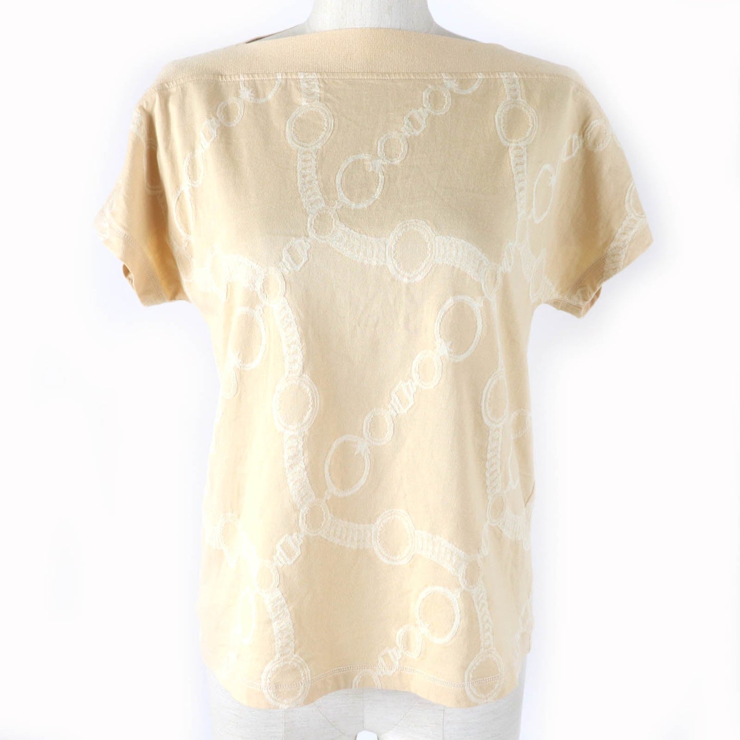 HERMES tops 2E4607DZ Main: 100% cotton beige Women 36