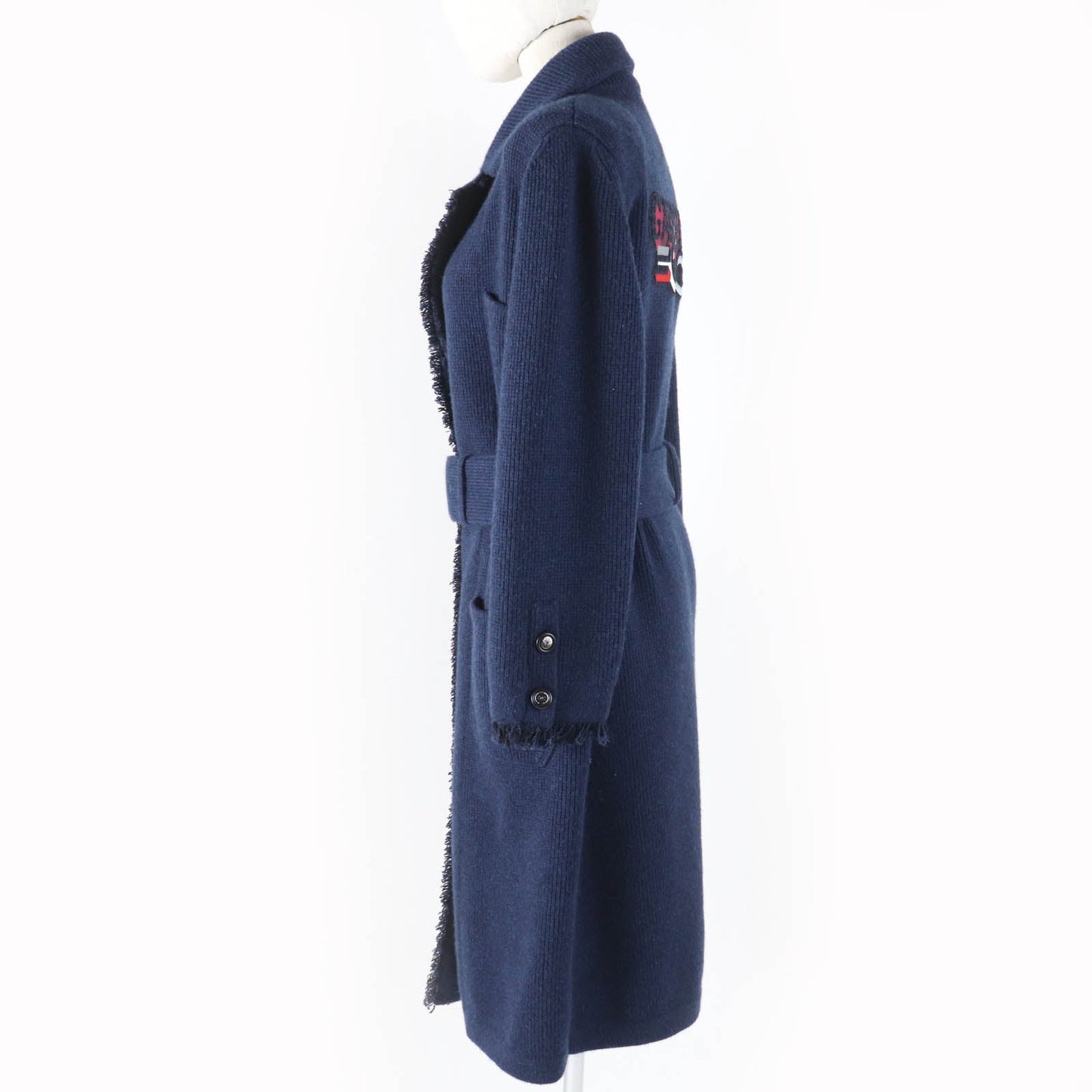 CHANEL coat 17B P57290K07490 Main: 100% cashmere Navy Women 40