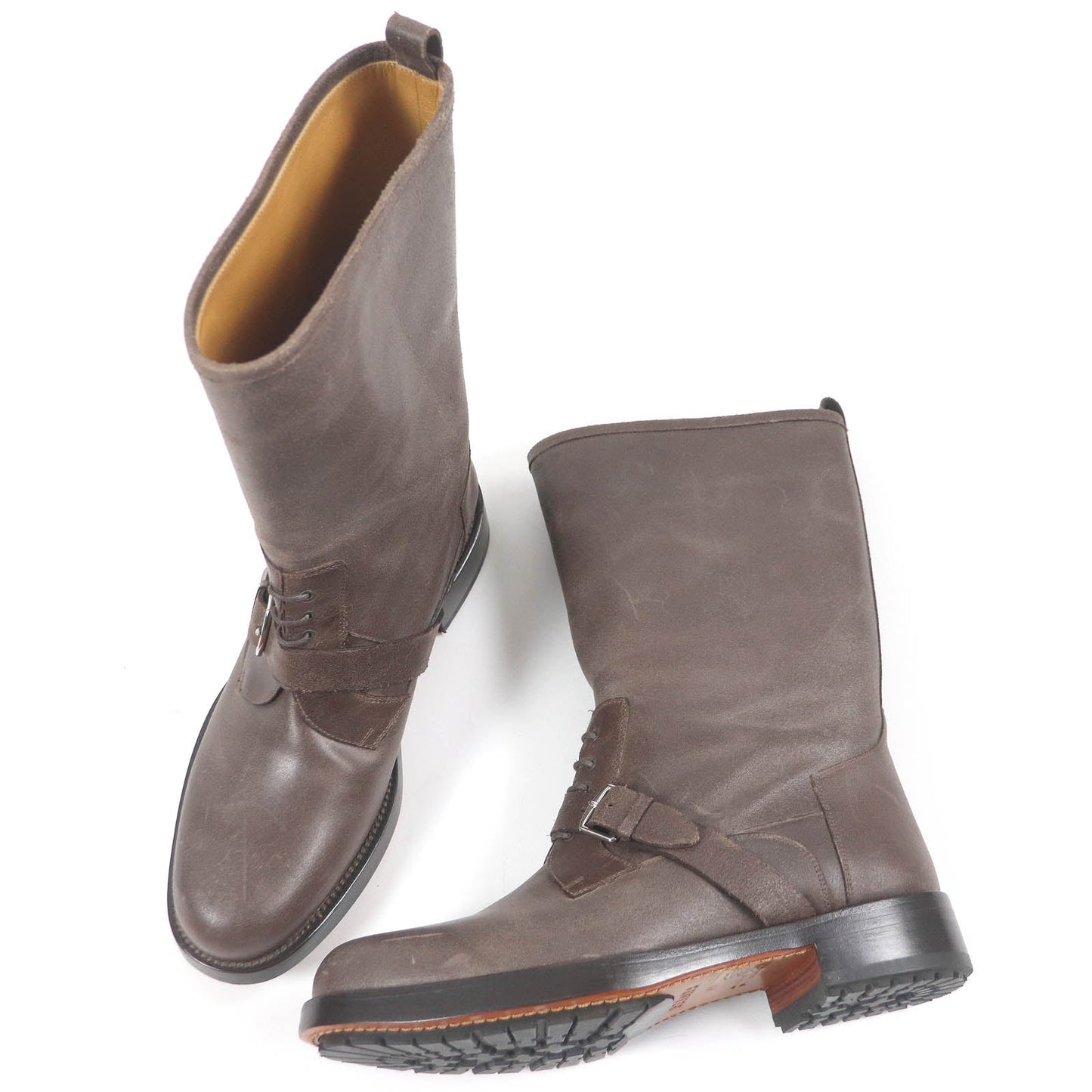HERMES boots Main: Leather Brown mens 40