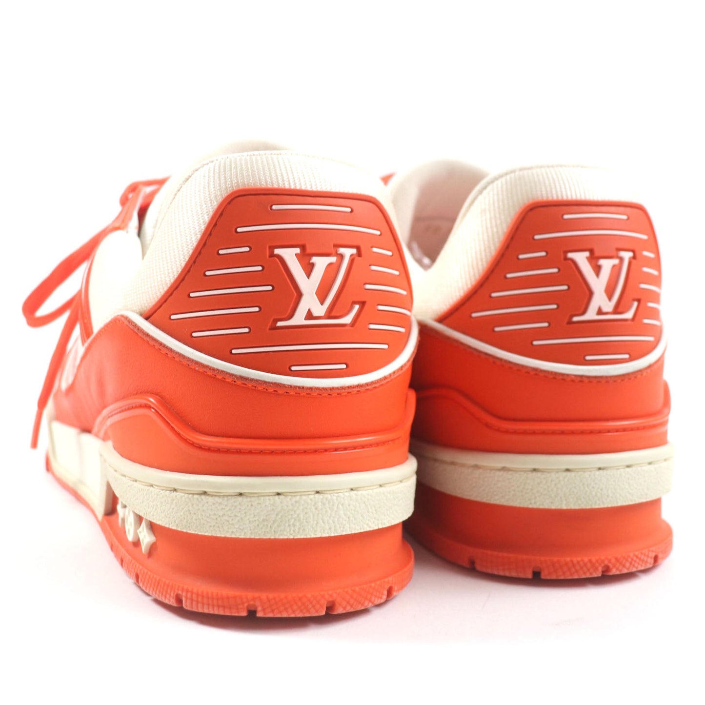 LOUIS VUITTON sneakers Main: Leather Orange white Trainer line mens 7