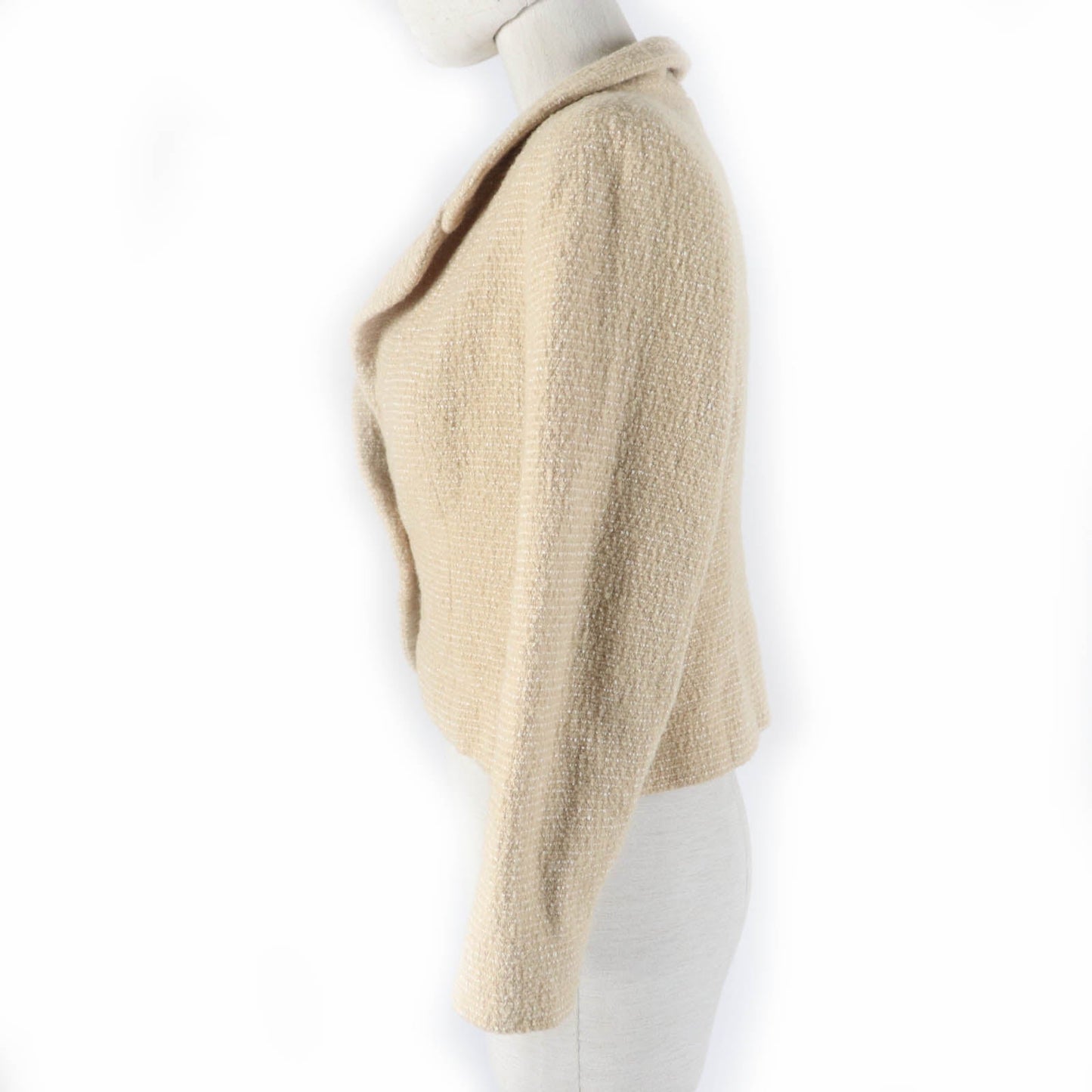 CHANEL Jacket 02C P18870V10901 Main: 75% wool, Main: 20% rayon, Main: 5% nylon, Lining: 95% silk, Lining: 5% elastane (polyurethane) beige Women 42