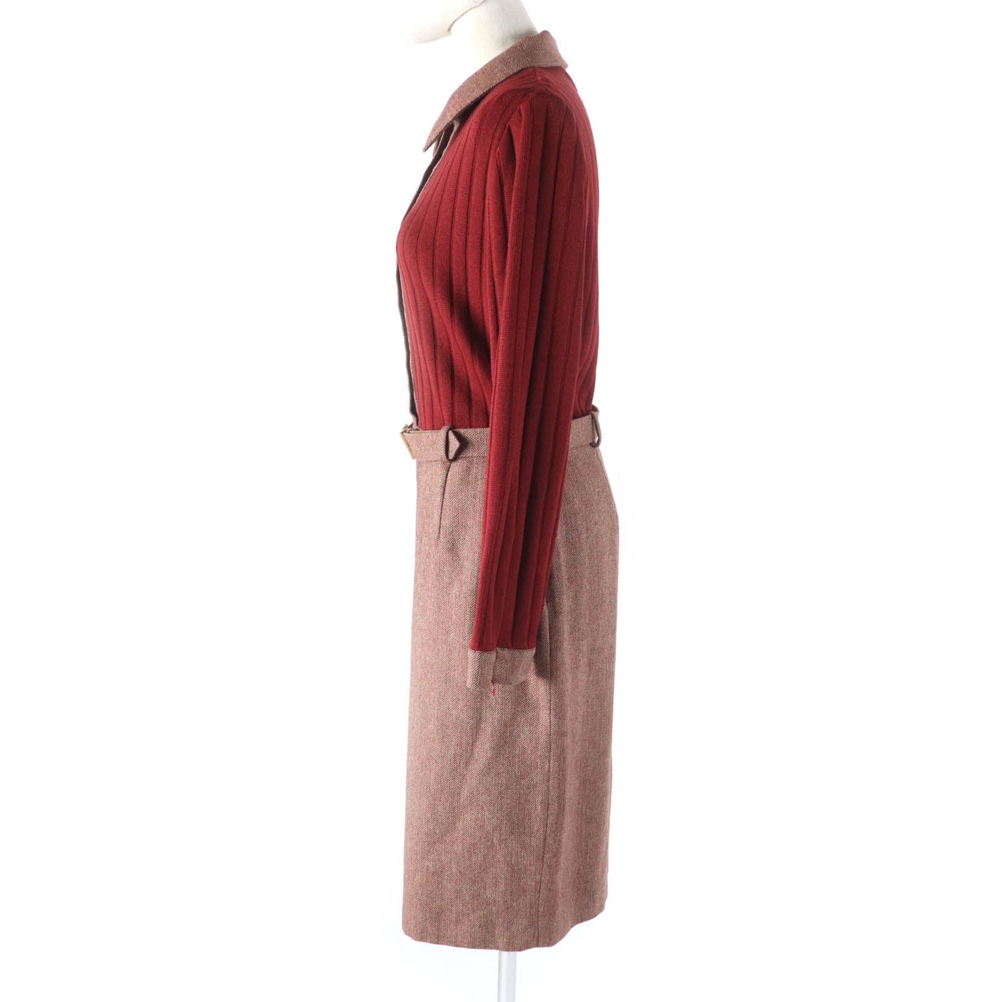 CELINE one piece Main: 100% wool, Lining: 66% acetate, Lining: 34% Bemberg Red type Women 40