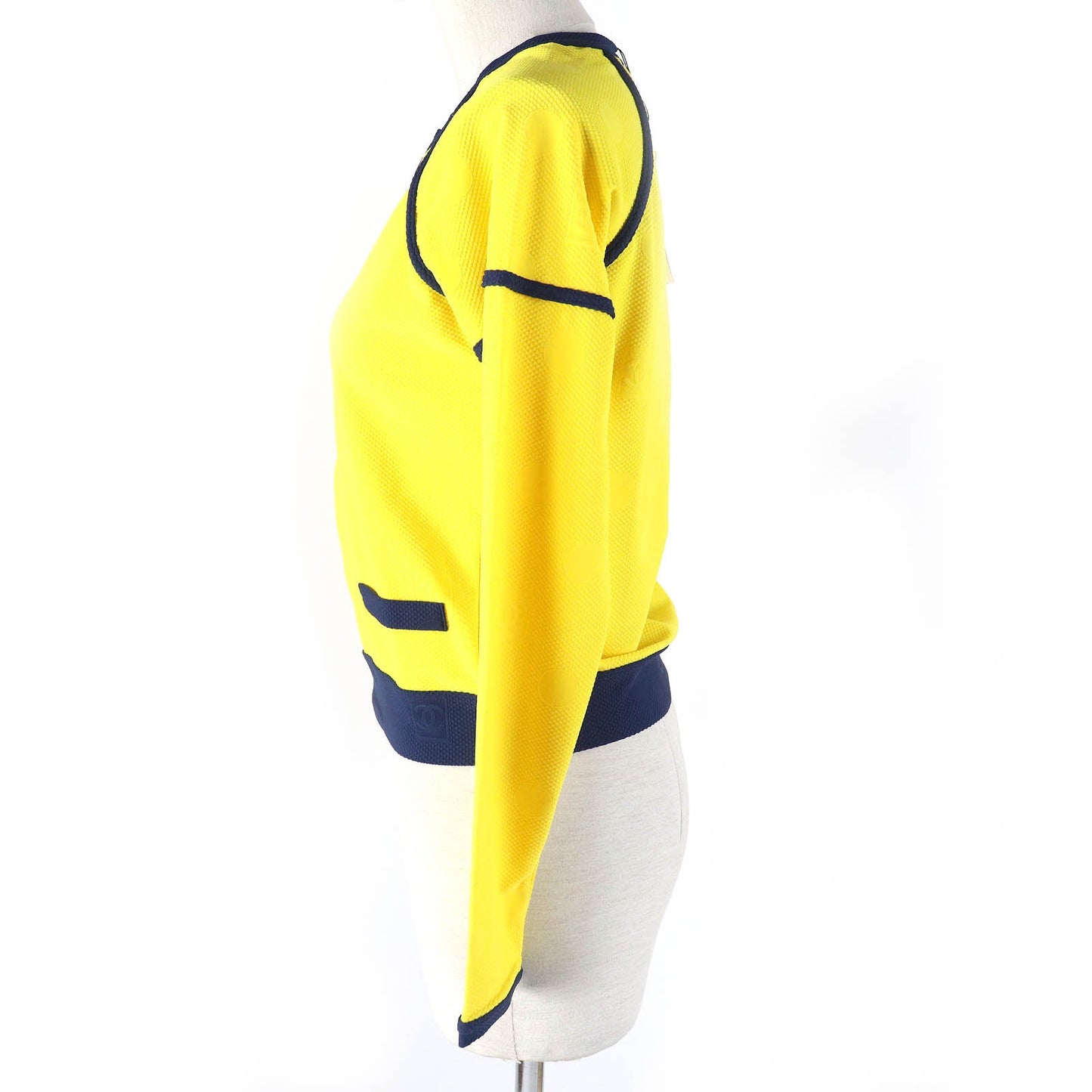 CHANEL Jacket 08P P33377 Main: 84% polyamide (nylon), 16% elastane (polyurethane) Yellow navy Sports line Women 36
