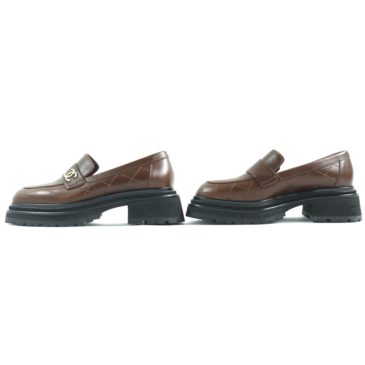CHANEL loafers 23A G45074 Main: Leather Brown black Women 38