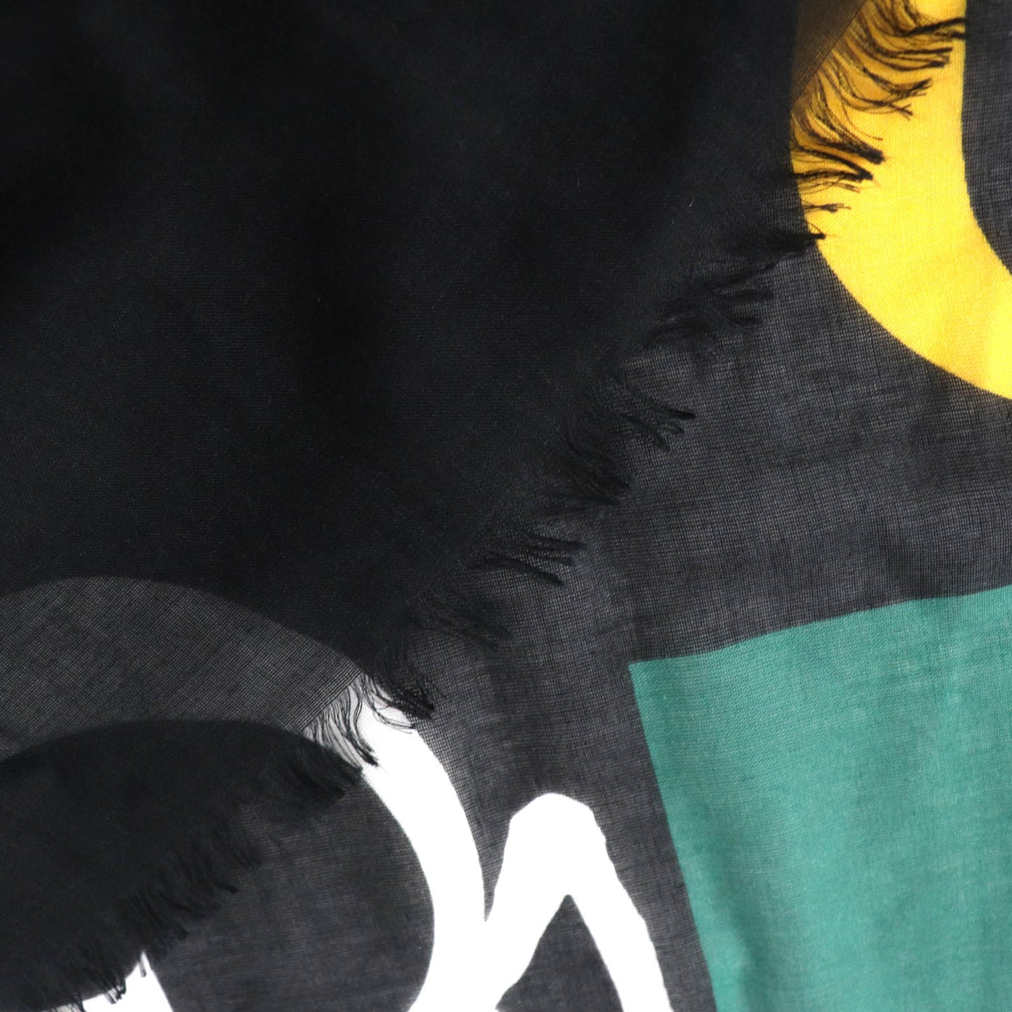 GUCCI scarf Main: 85% rayon, Main: 15% silk Black multicolor Women