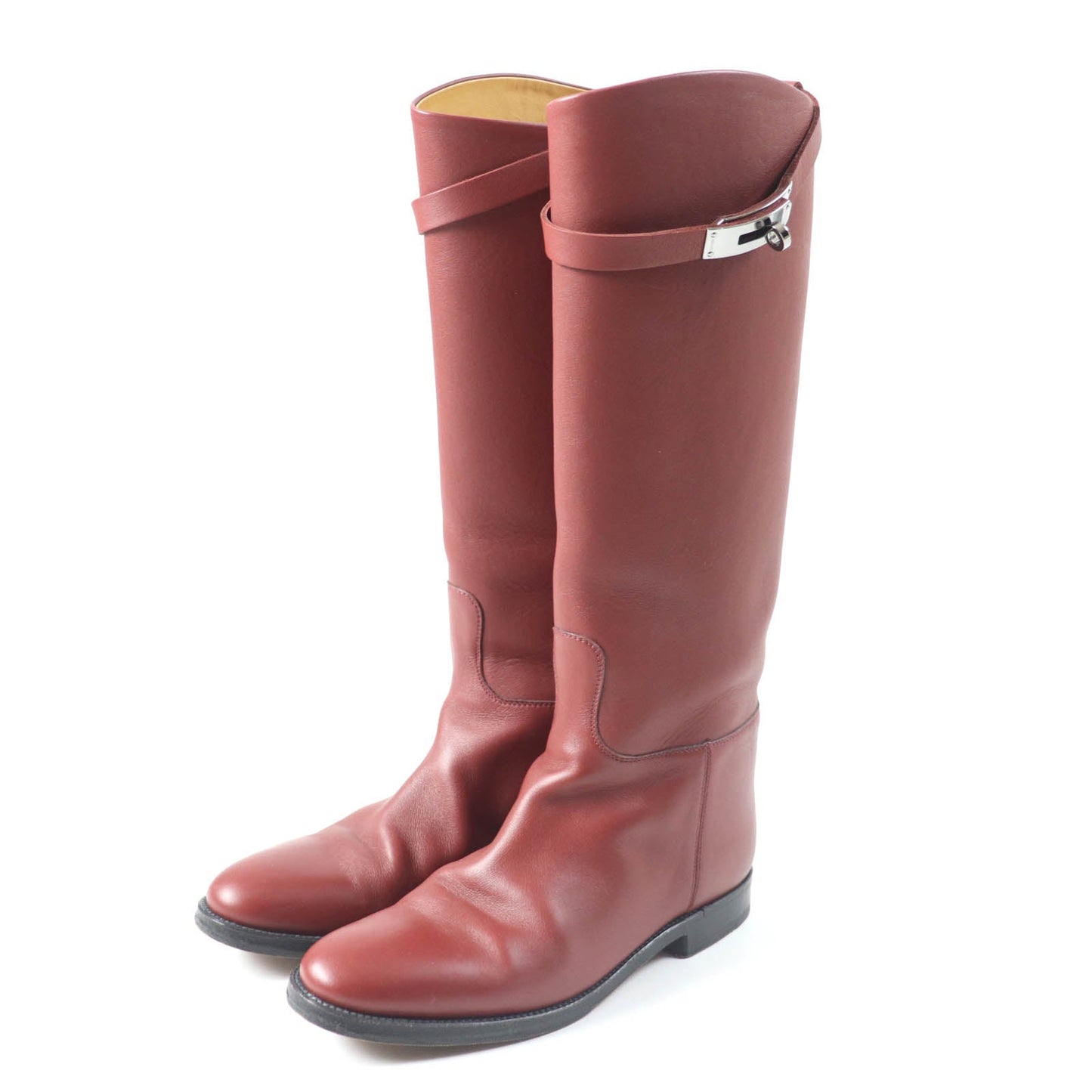 HERMES boots Main: Leather Red type Women 37