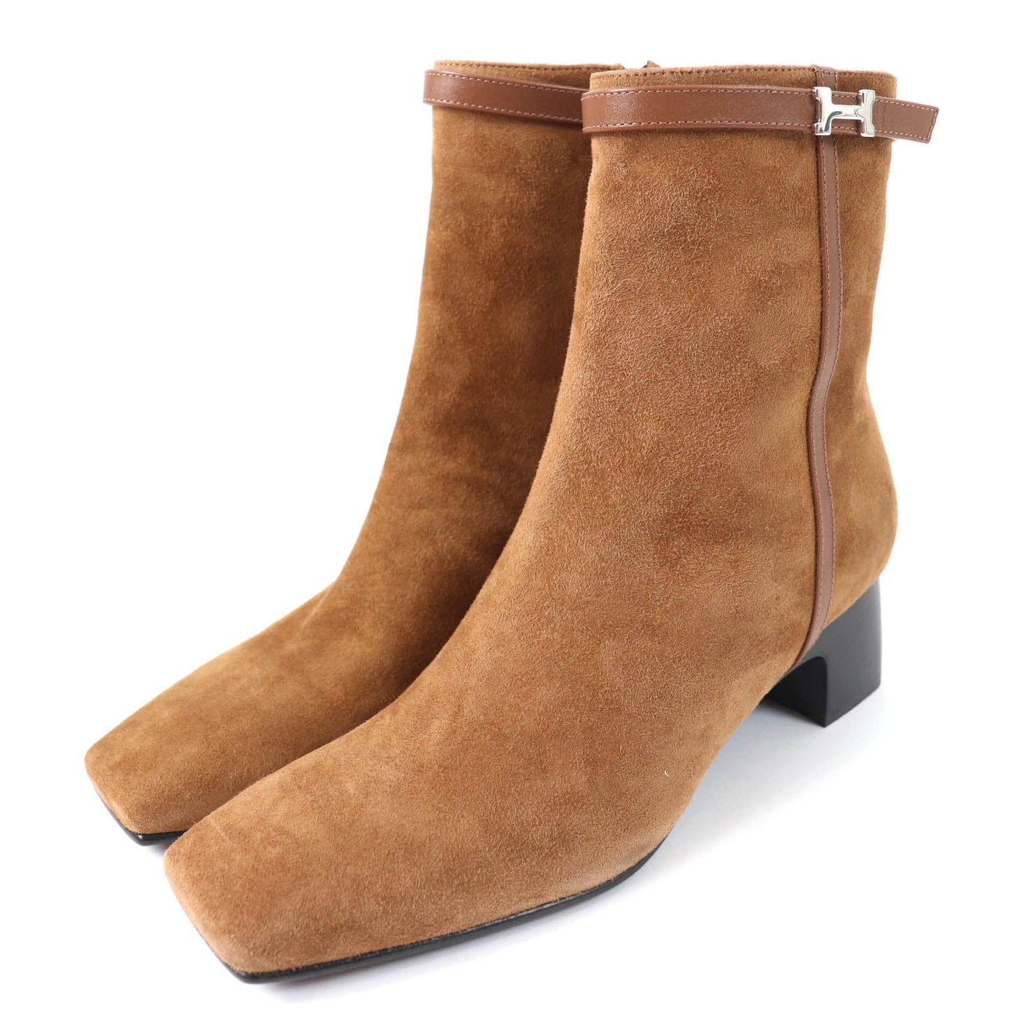 HERMES short boots Main: Suede leather Brown Oh Mage Women 36