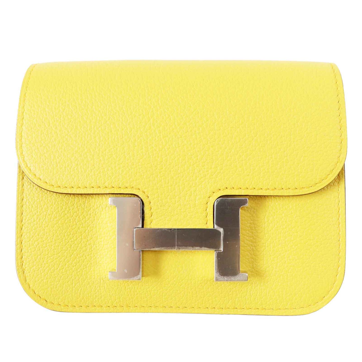 HERMES Coin case Main: Evercolor Sun New Blue Jean Constance Slim Verso Women