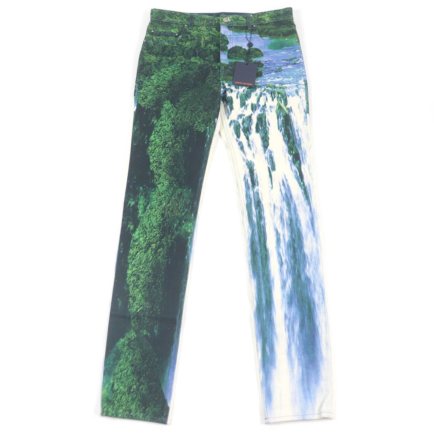 LOUIS VUITTON Pants 1A9STJ Main: 100% cotton, part: cowhide multicolor mens 31