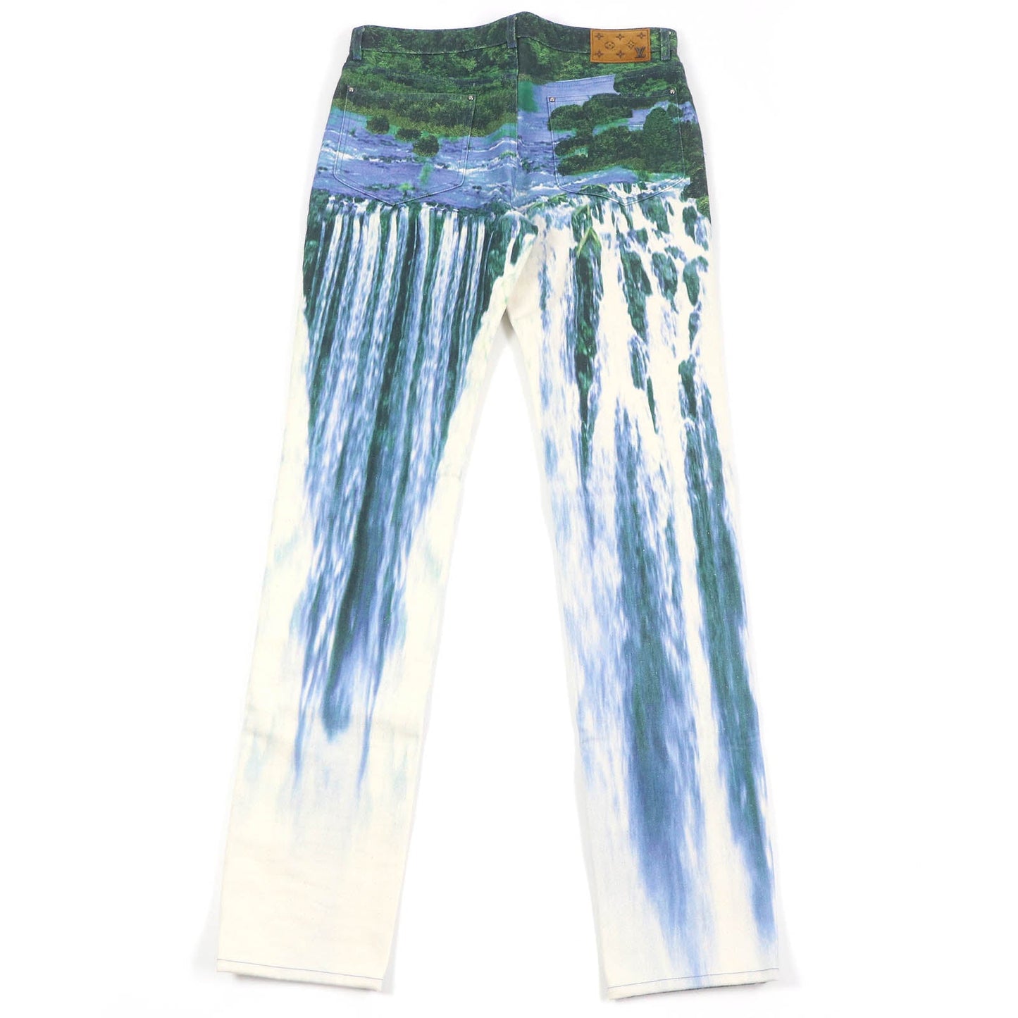 LOUIS VUITTON Pants 1A9STJ Main: 100% cotton, part: cowhide multicolor mens 31