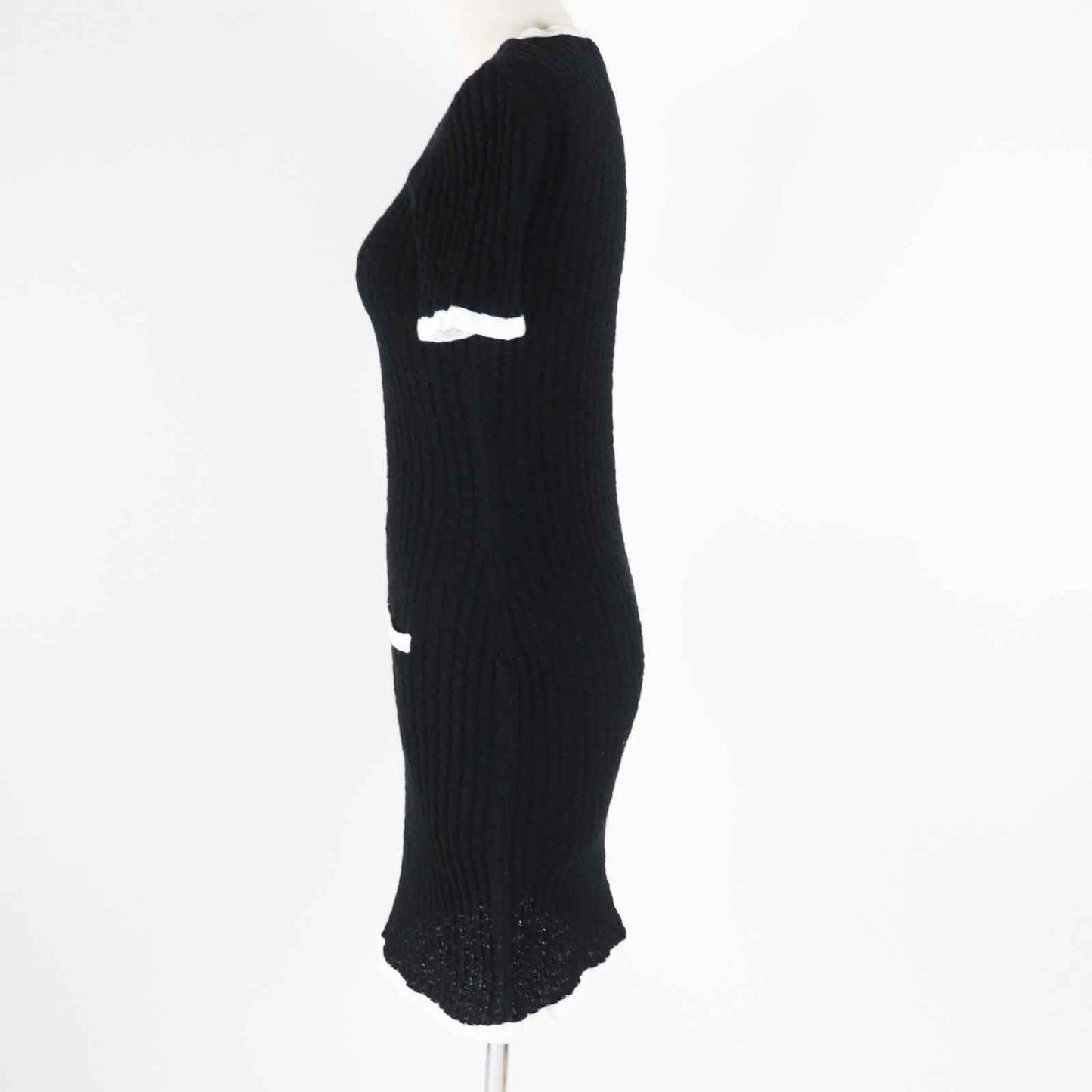 CHANEL one piece P72078 Outer: 100% cotton, part: 80% cotton, part: 16% polyamide, part: 4% elastane, part: 100% silk Black White Women 36