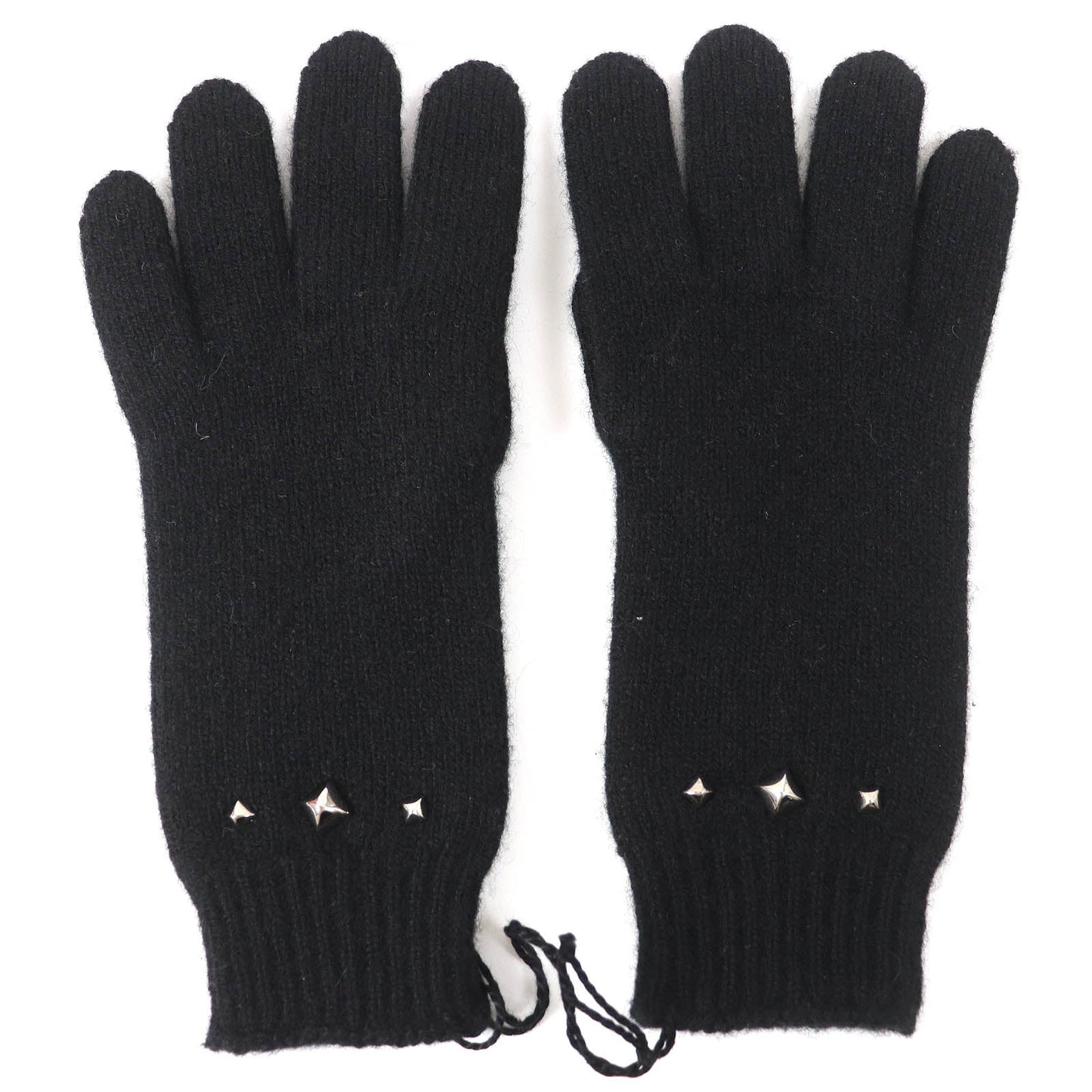 HERMES gloves Main: 98% cashmere, Main: 2% polyester black Darling Meador Women S