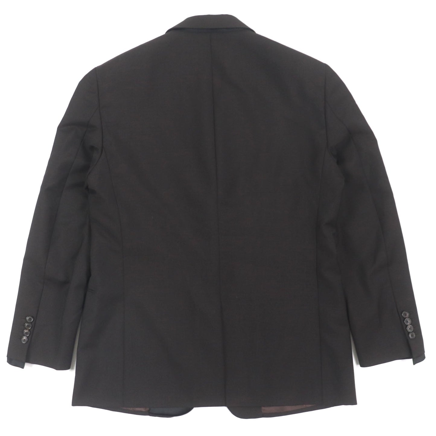 HERMES tailored jacket Outer: 73% wool, Outer: 27% mohair, Part: 100% silk, Lining: 100% cupra, Lining: 100% silk Dark brown mens 52