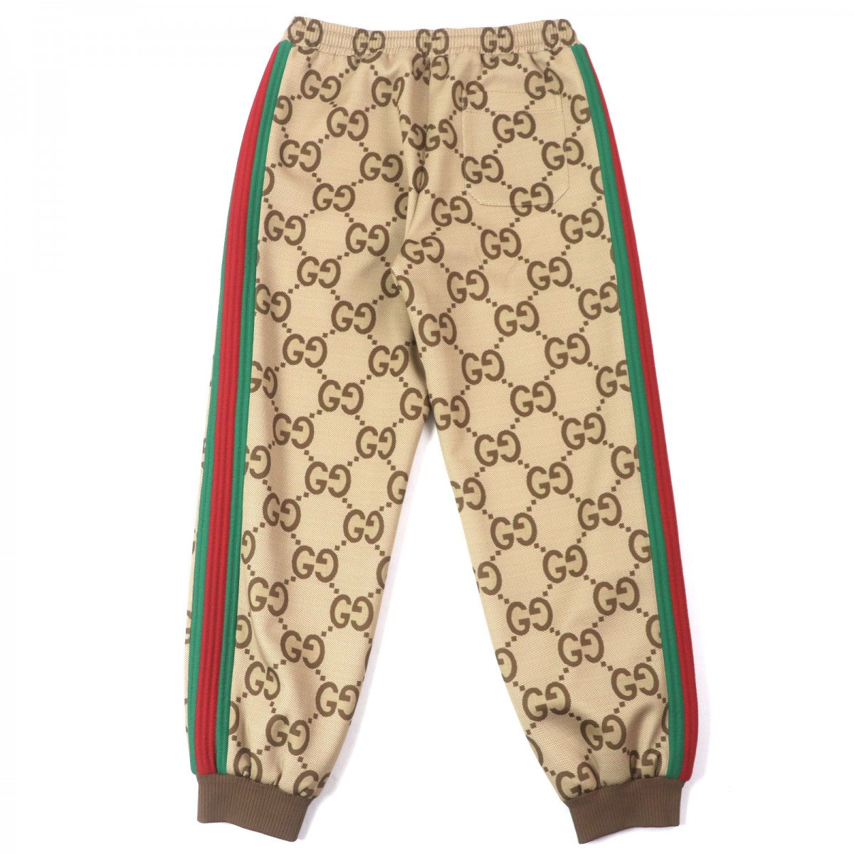 GUCCI Pants 715192 Main: 85% polyester, Main: 15% polyurethane, Part: 100% polyester, Part: 91% polyester, Part: 6% nylon Brown type Jumbo GG Jogging Pant mens L