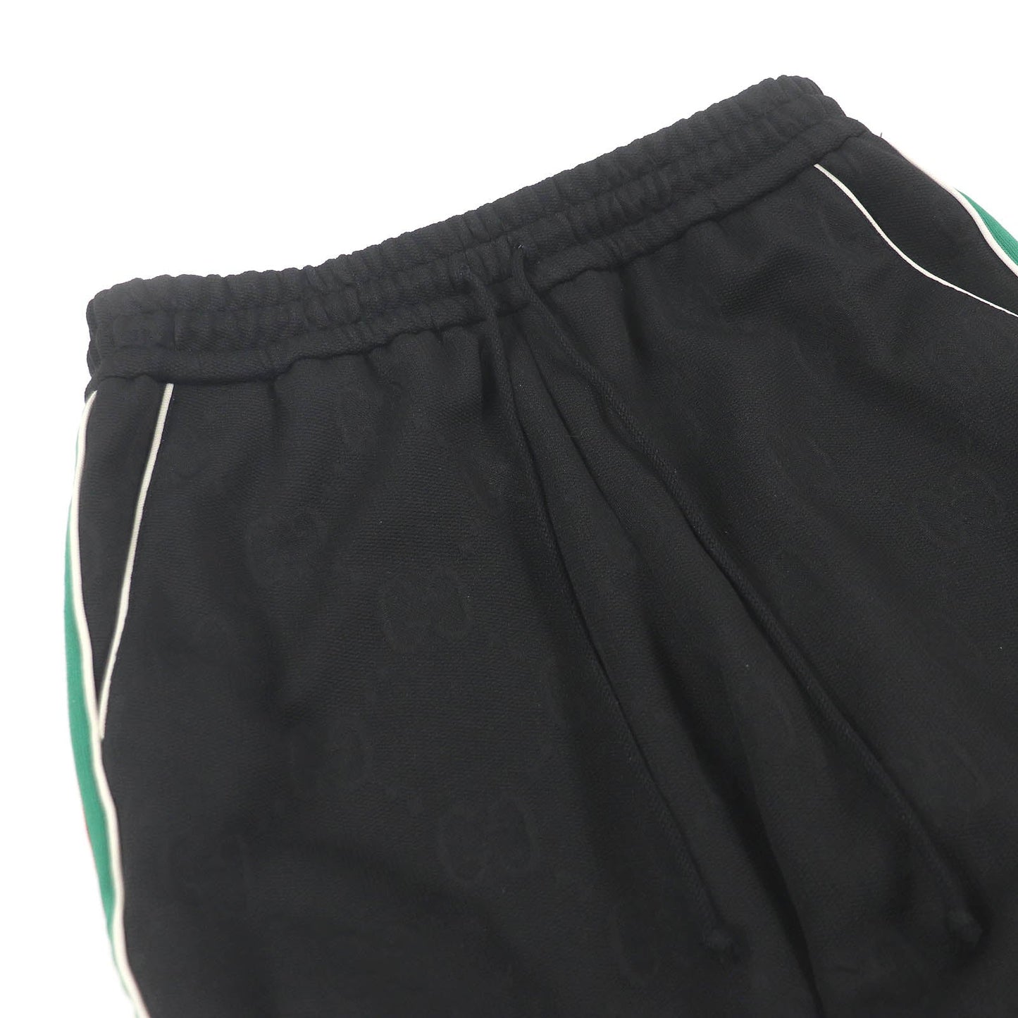 GUCCI Pants 663569 Main: 100% polyester, some parts: 55% polyester, some parts: 45% cotton black GG jersey jacquard jogging pants mens M