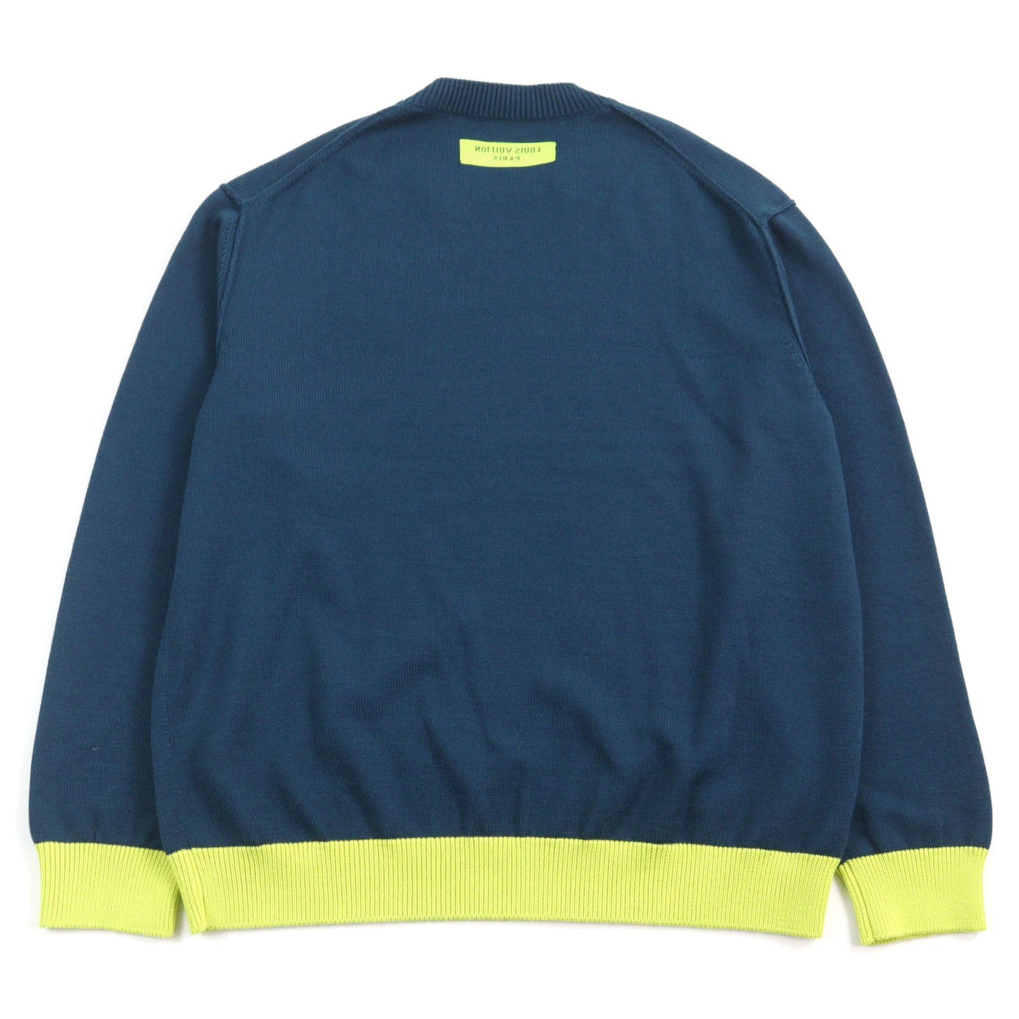 LOUIS VUITTON knit HNN02W Main: 100% wool Blue yellow mens XL