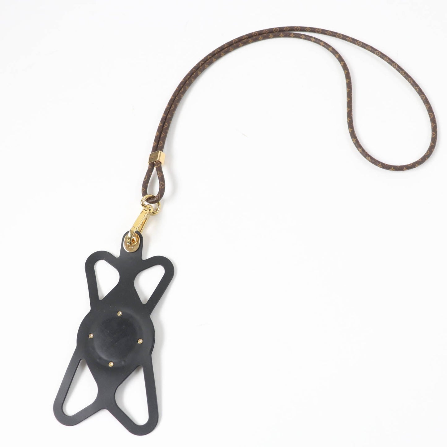 LOUIS VUITTON Mobile phones and smartphone accessories M68382 Monogram canvas, silicone black Von Holder Louise Women