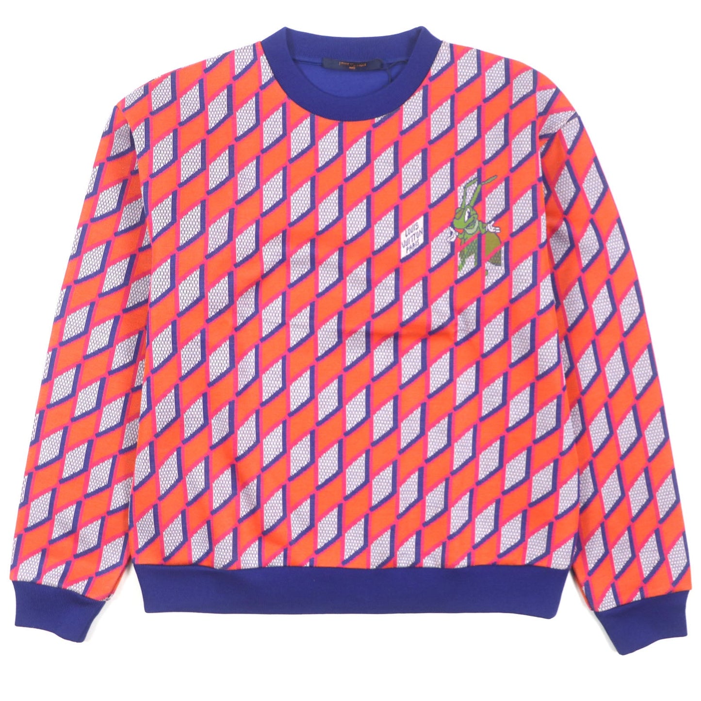 LOUIS VUITTON knit Main: 100% cotton Multi Diamond Damier mens L