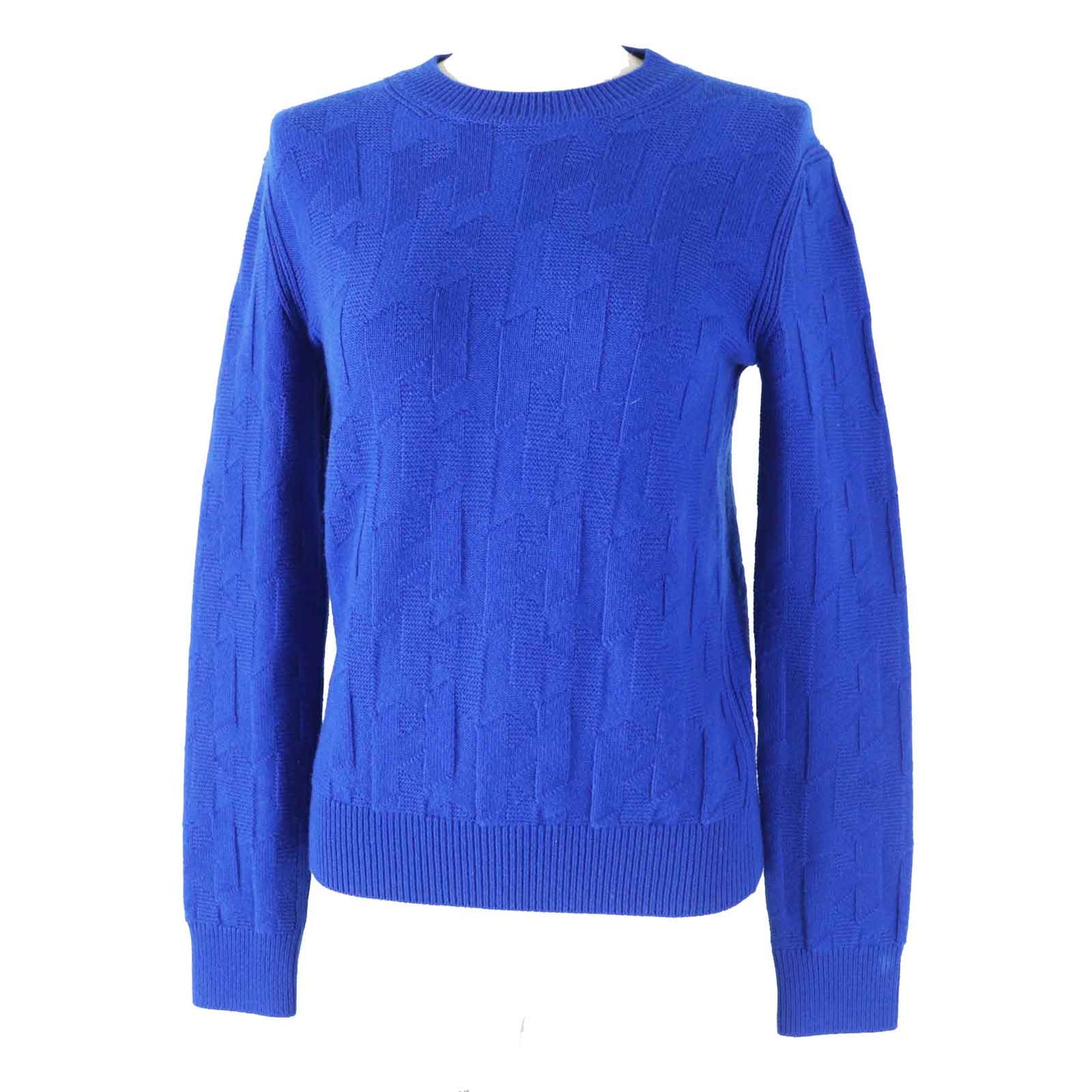 HERMES knit 4E2611D3 Main: 100% virgin wool Blue Ocean Women 34