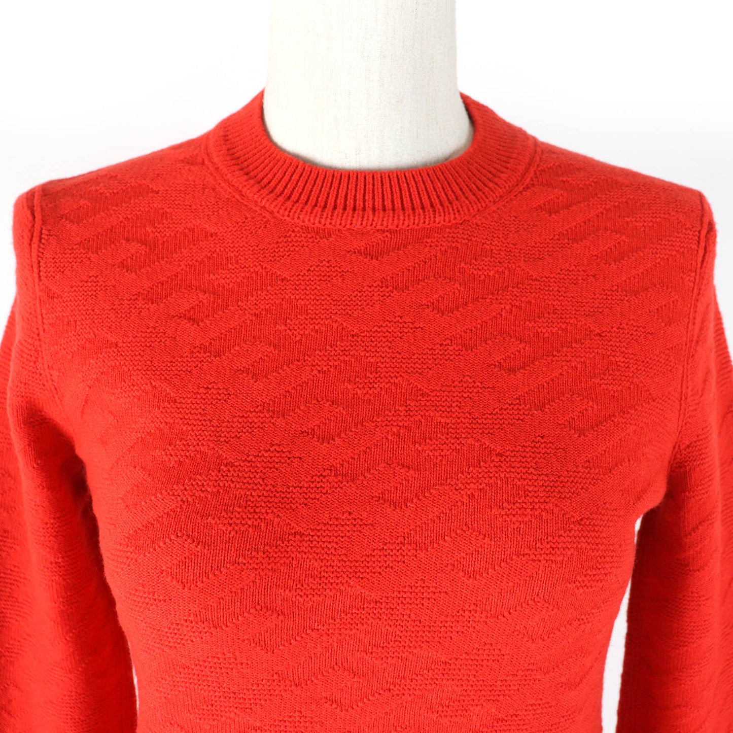 HERMES knit 2E2624DE Main: 100% wool Red Women 34