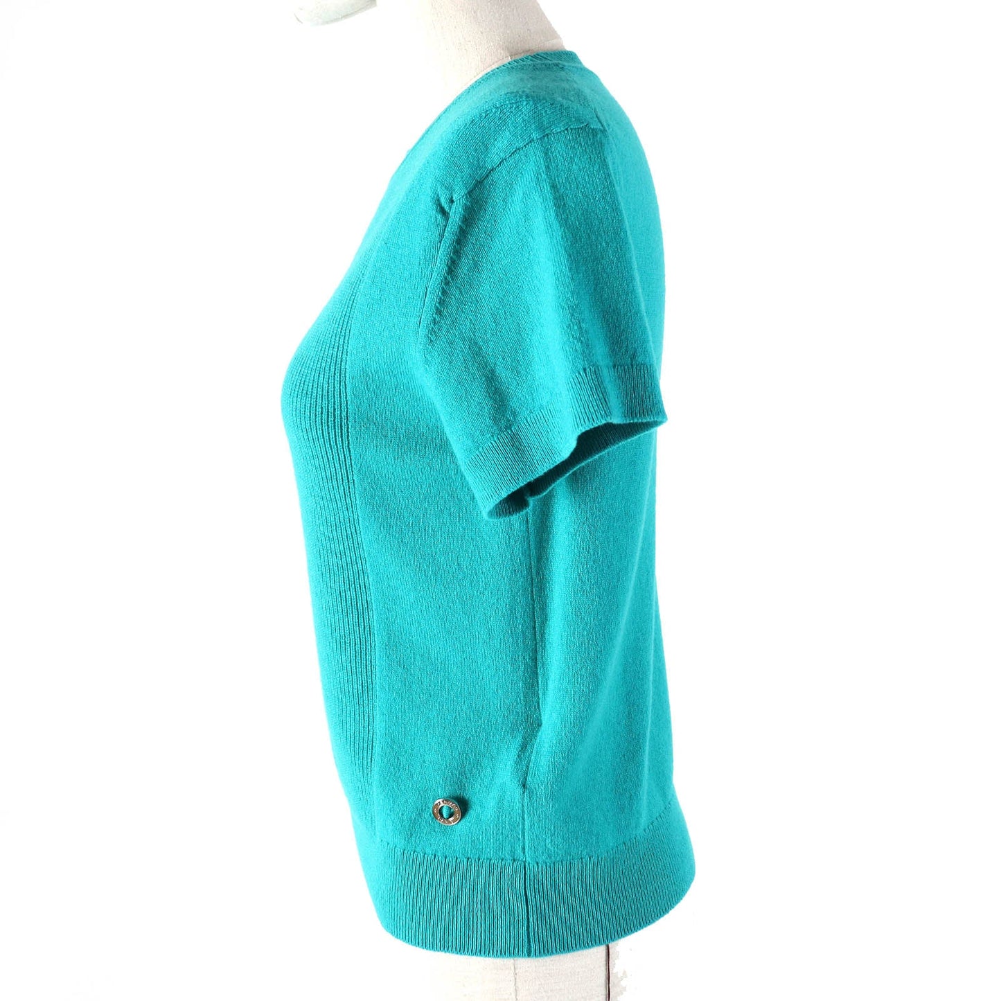 HERMES Short sleeve knit 4E2600D1 Main: 100% cashmere Emerald green Women 38